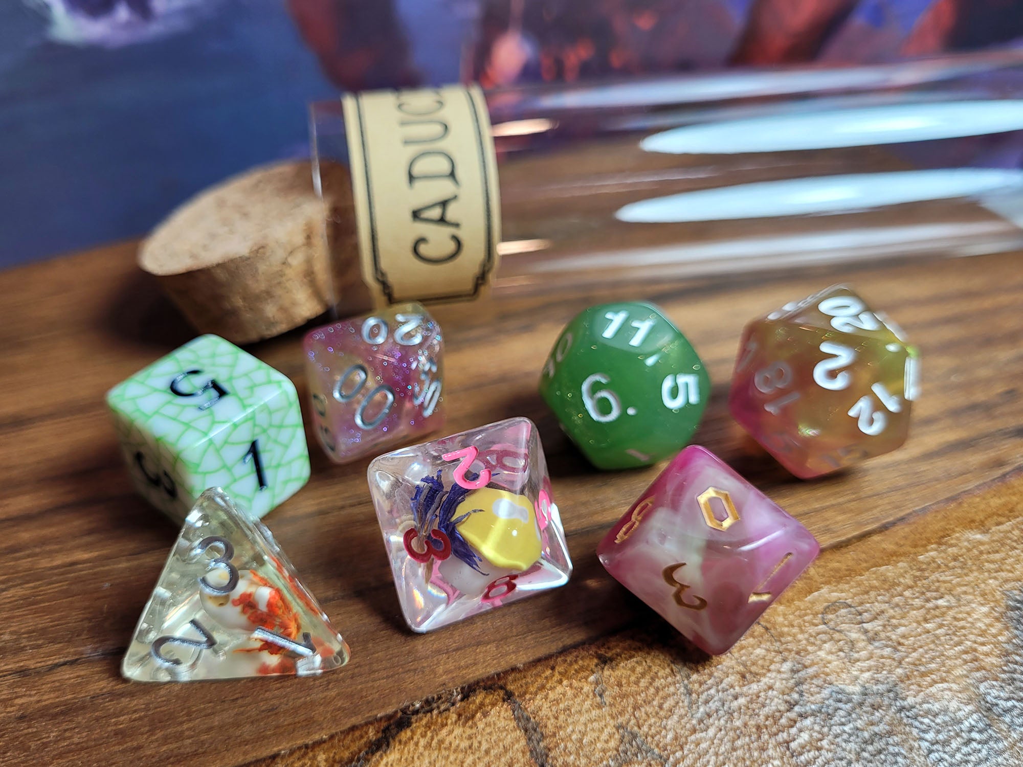 Caduceus Clay Dice Set