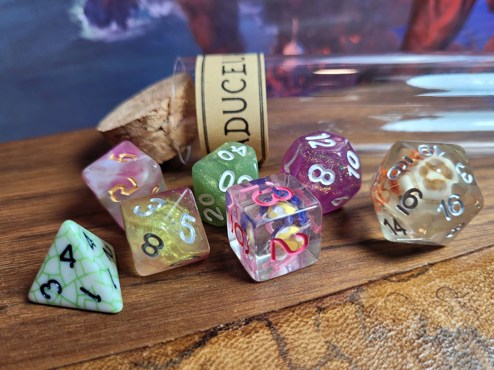 Caduceus Clay Dice Set