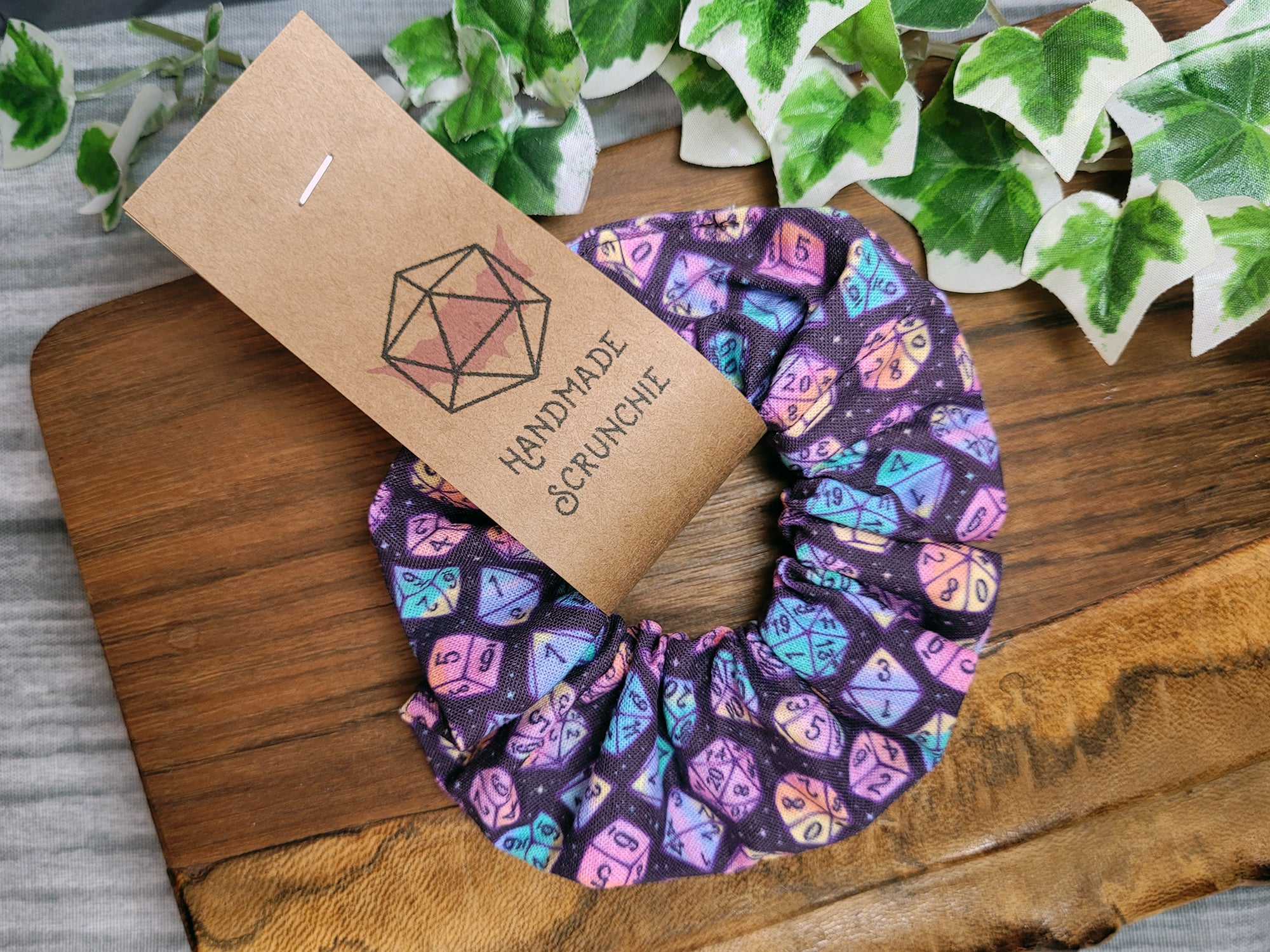 Multicolor Dice Scrunchie
