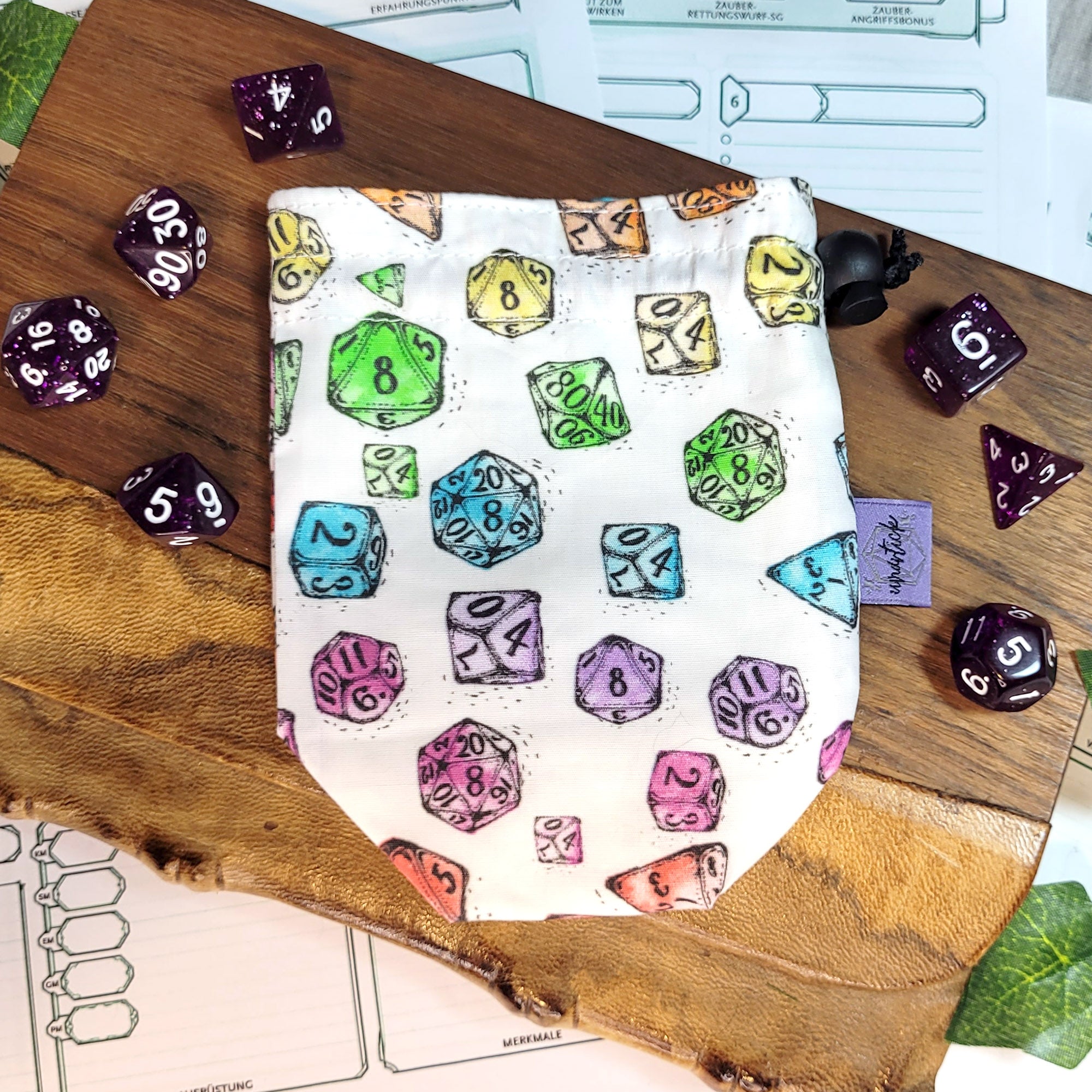Rainbow Dice Dice Bag S