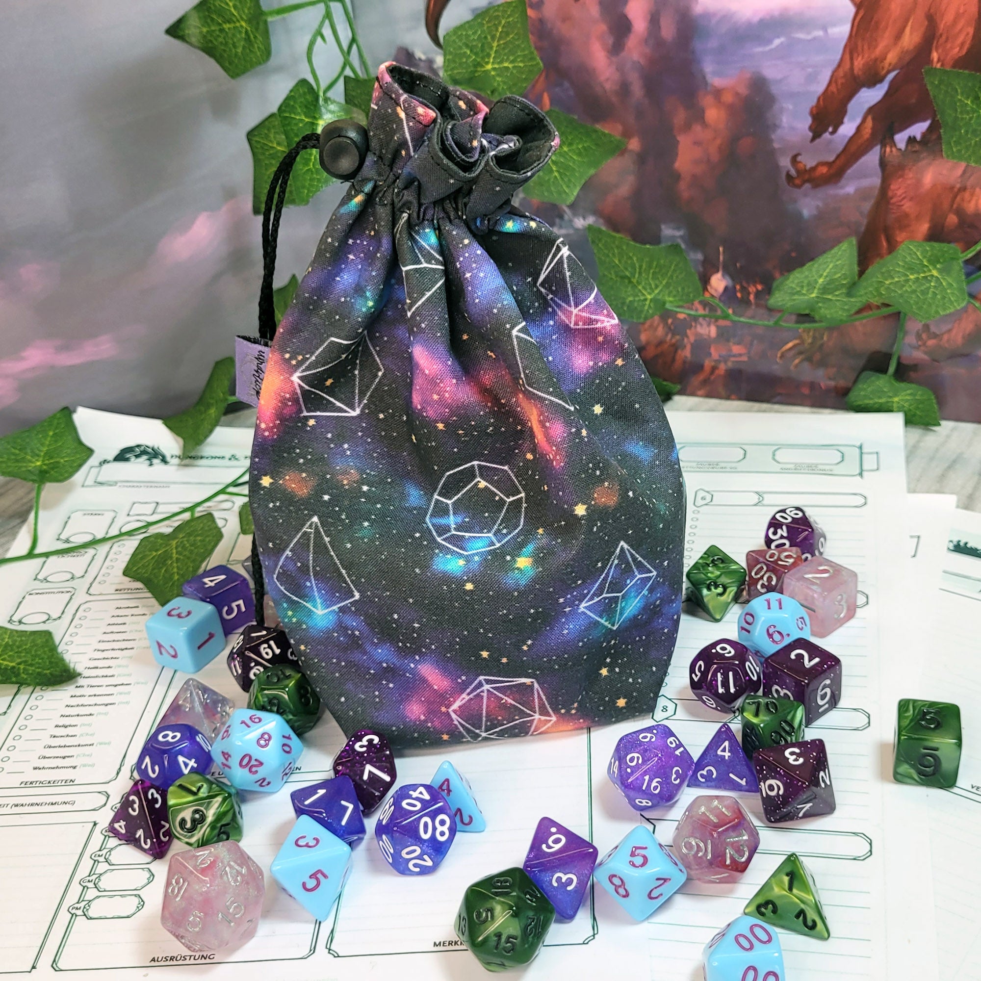 Galaxy Dice Dice Bag L