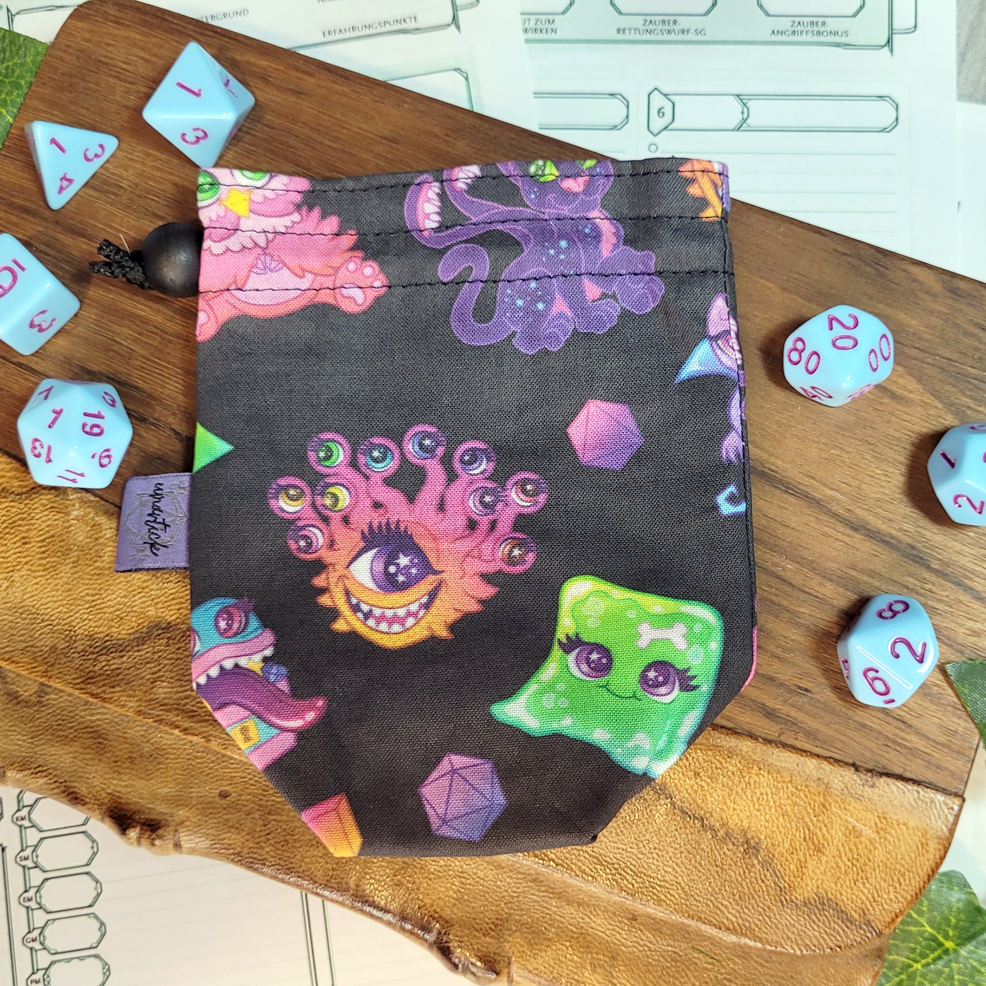 Cute Monsters Dice Bag S