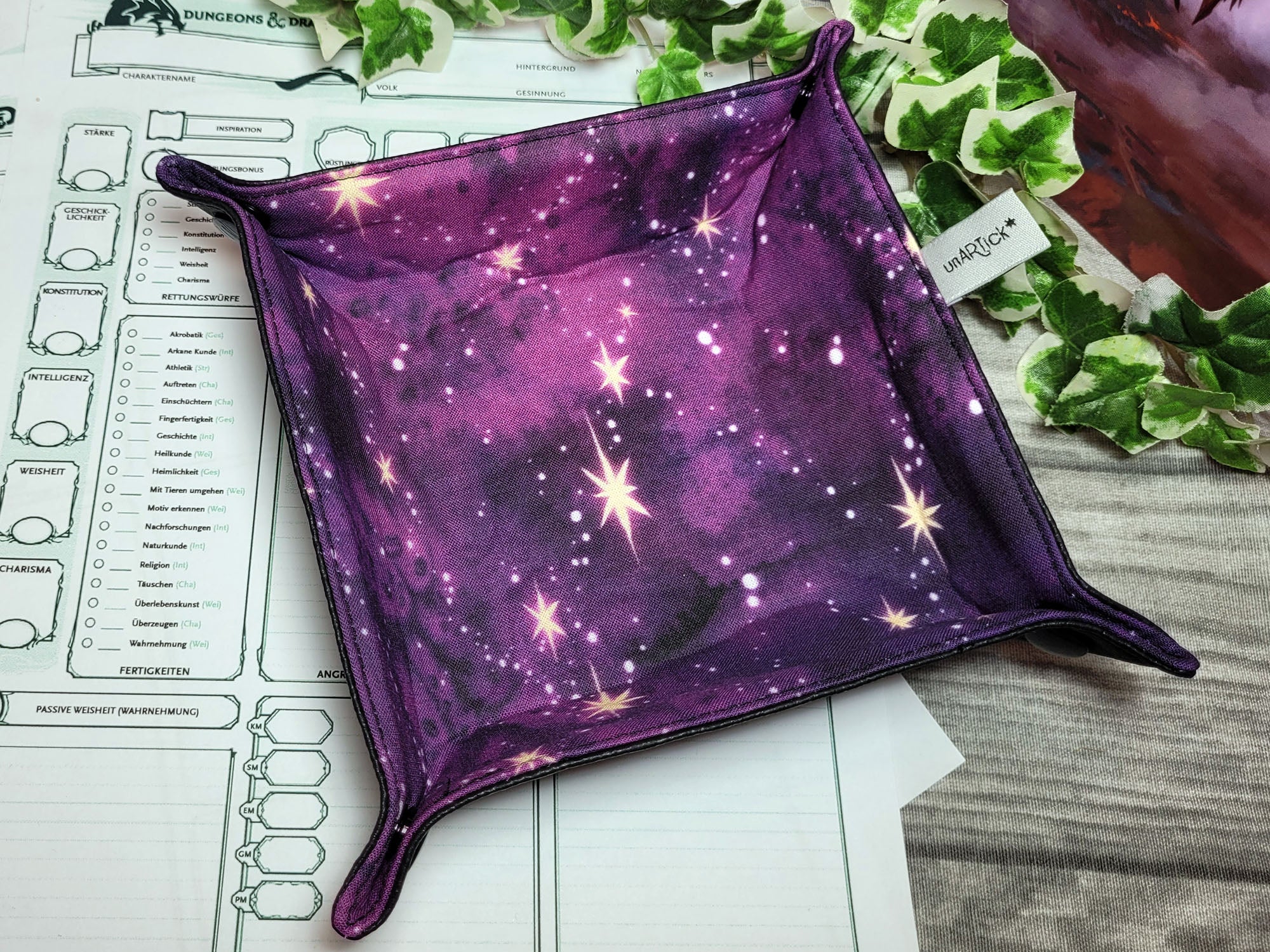 Purple Galaxy foldable dice mat S