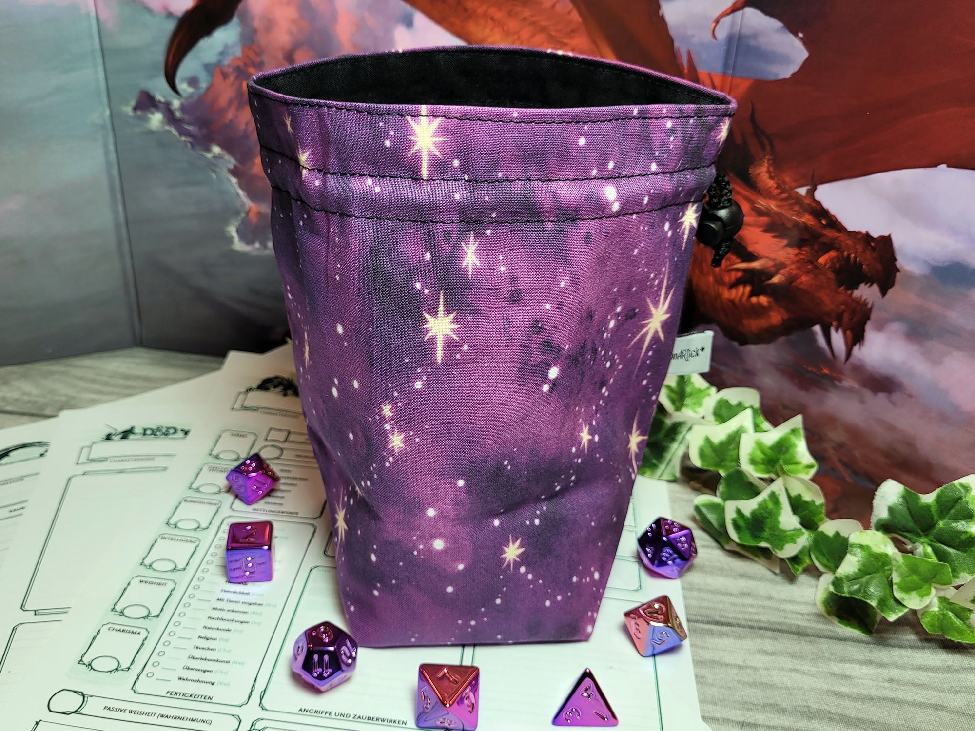 Purple Galaxy Würfelbeutel L
