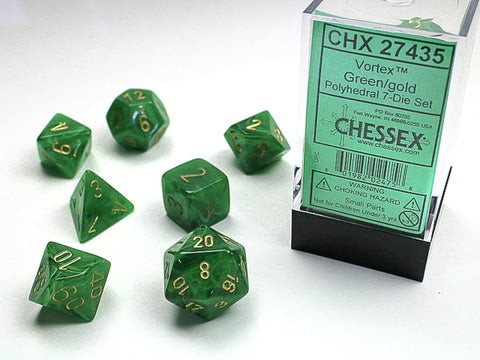 Vortex® Polyhedral Green/gold 7-Die Set