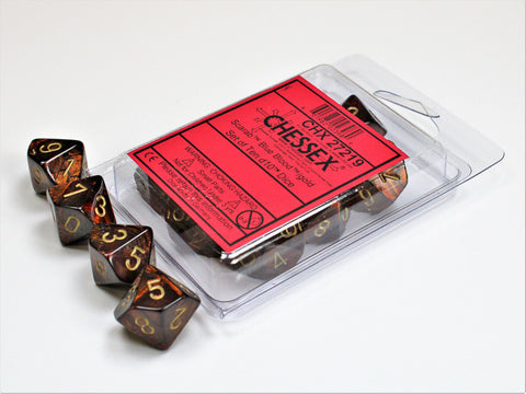 Scarab® Blue Blood™/gold Set of Ten d10s