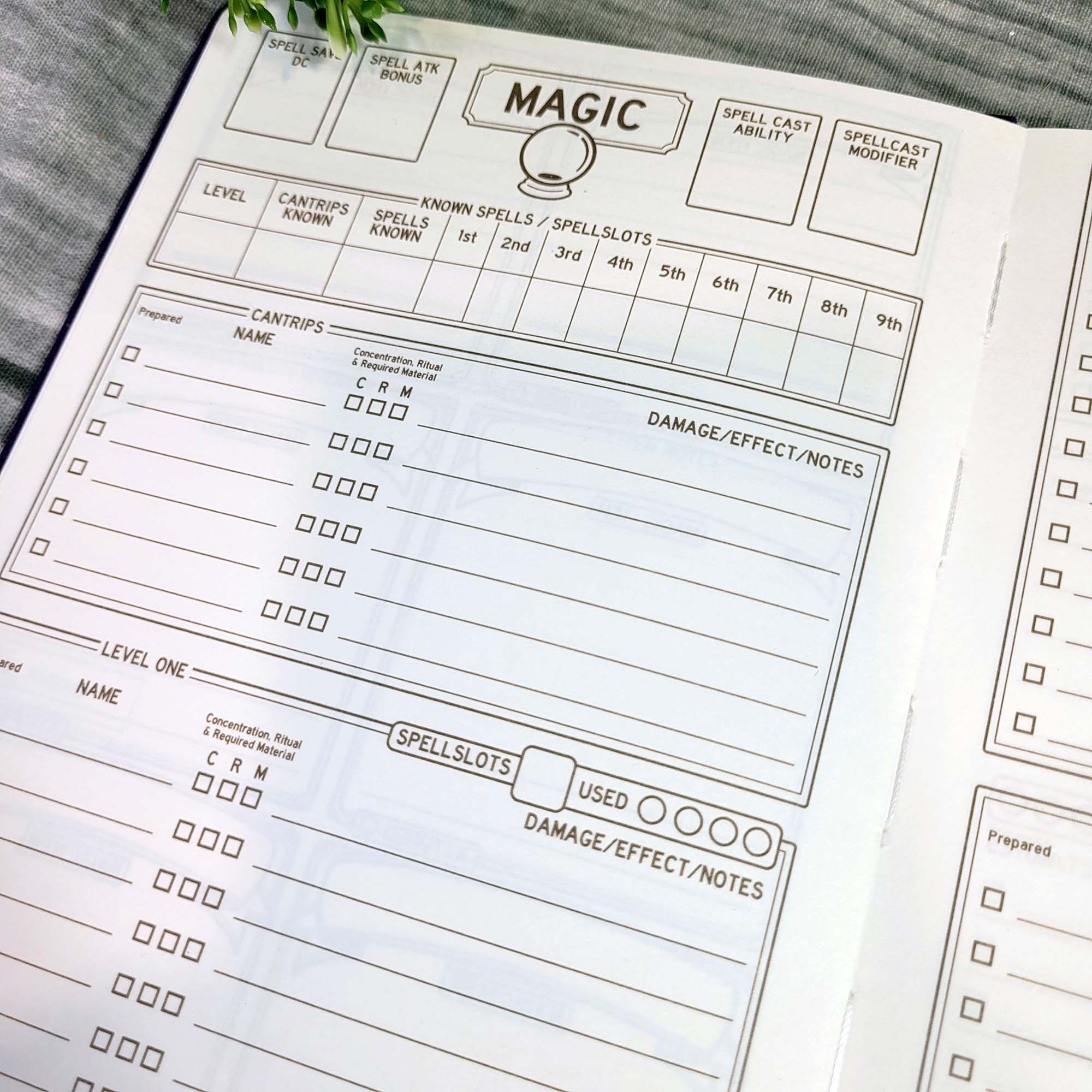 DnD 5e Player Journal blau - 2024 Edition