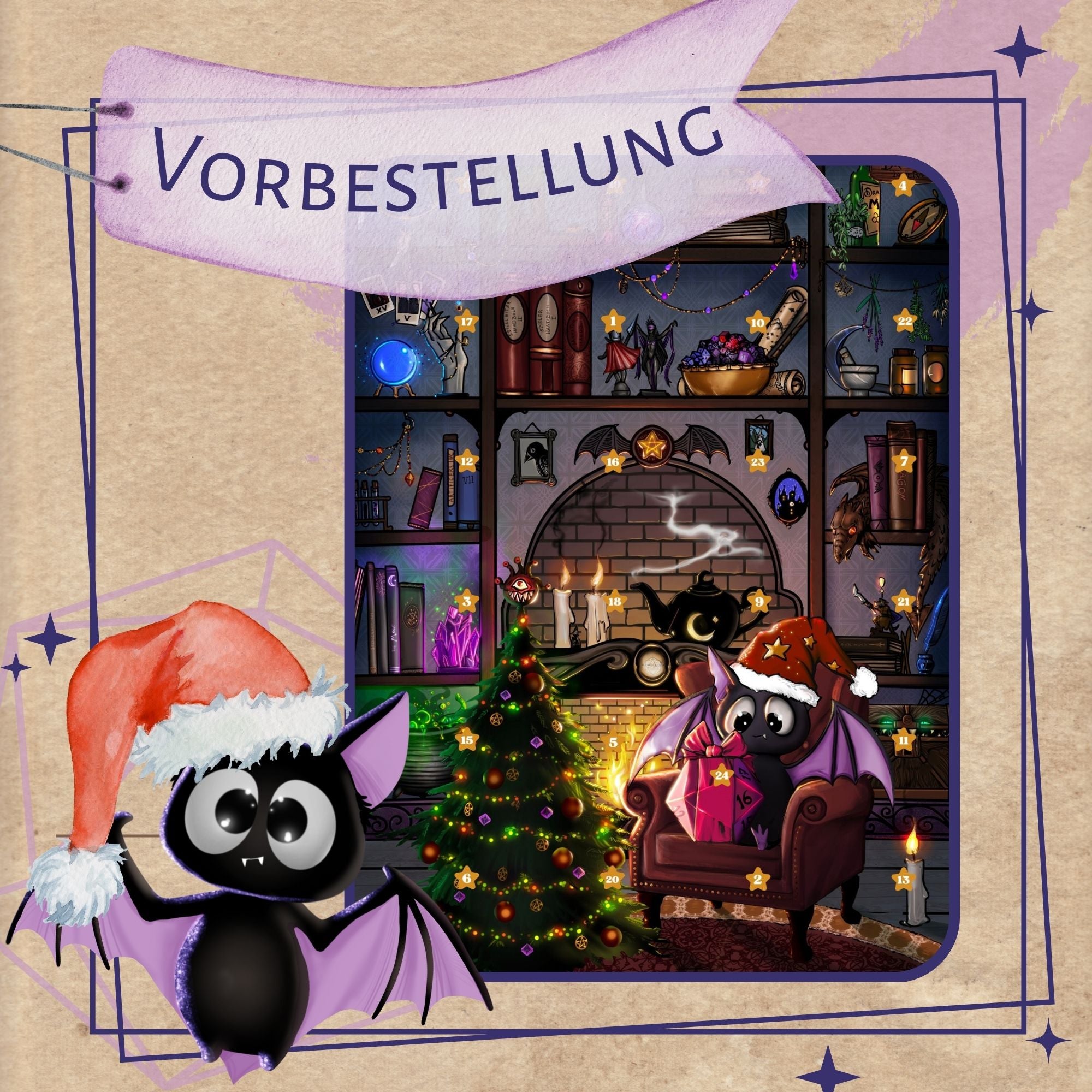 Würfel Adventskalender "Passende Sets" mit 3 Würfelsets