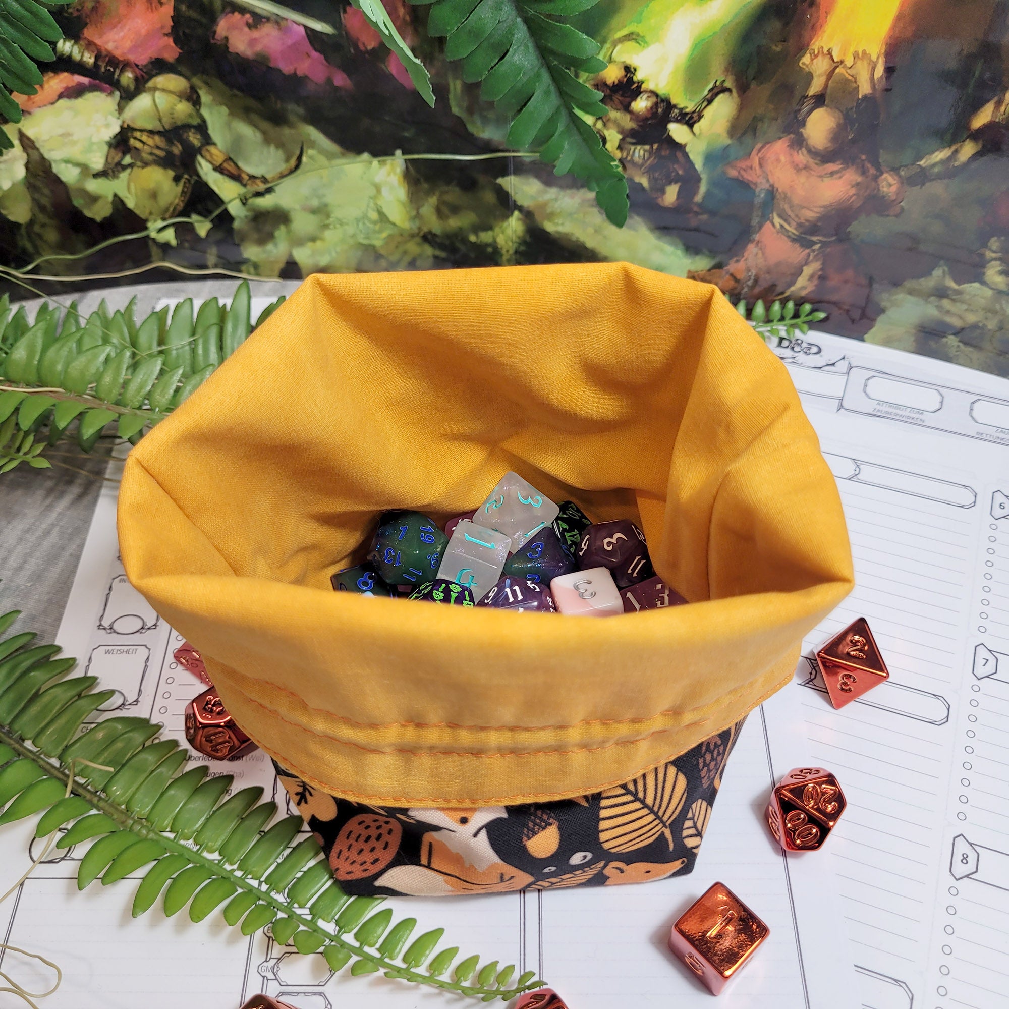 Autumn Foxes Würfelbeutel L