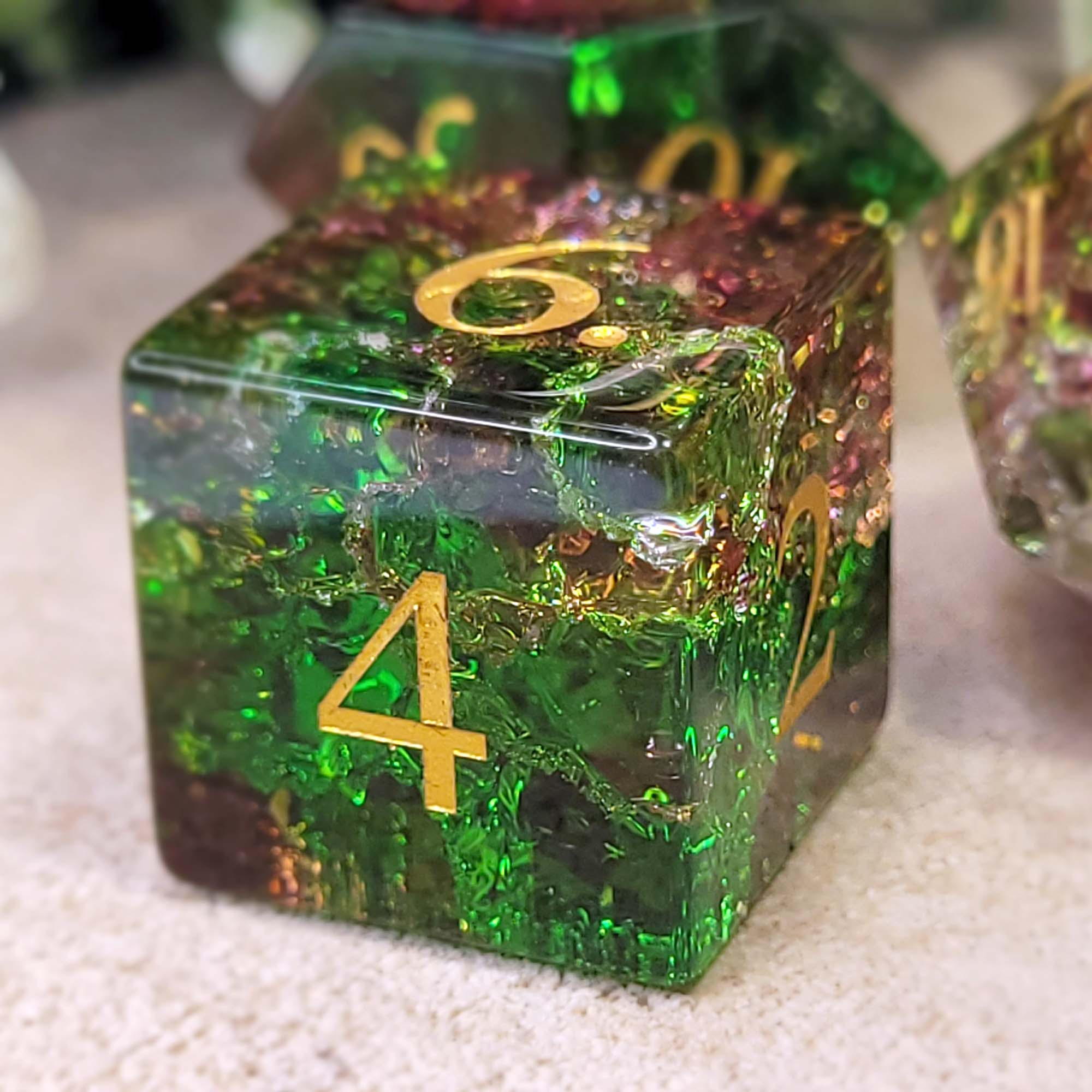 Magical Rose Würfel aus Glas