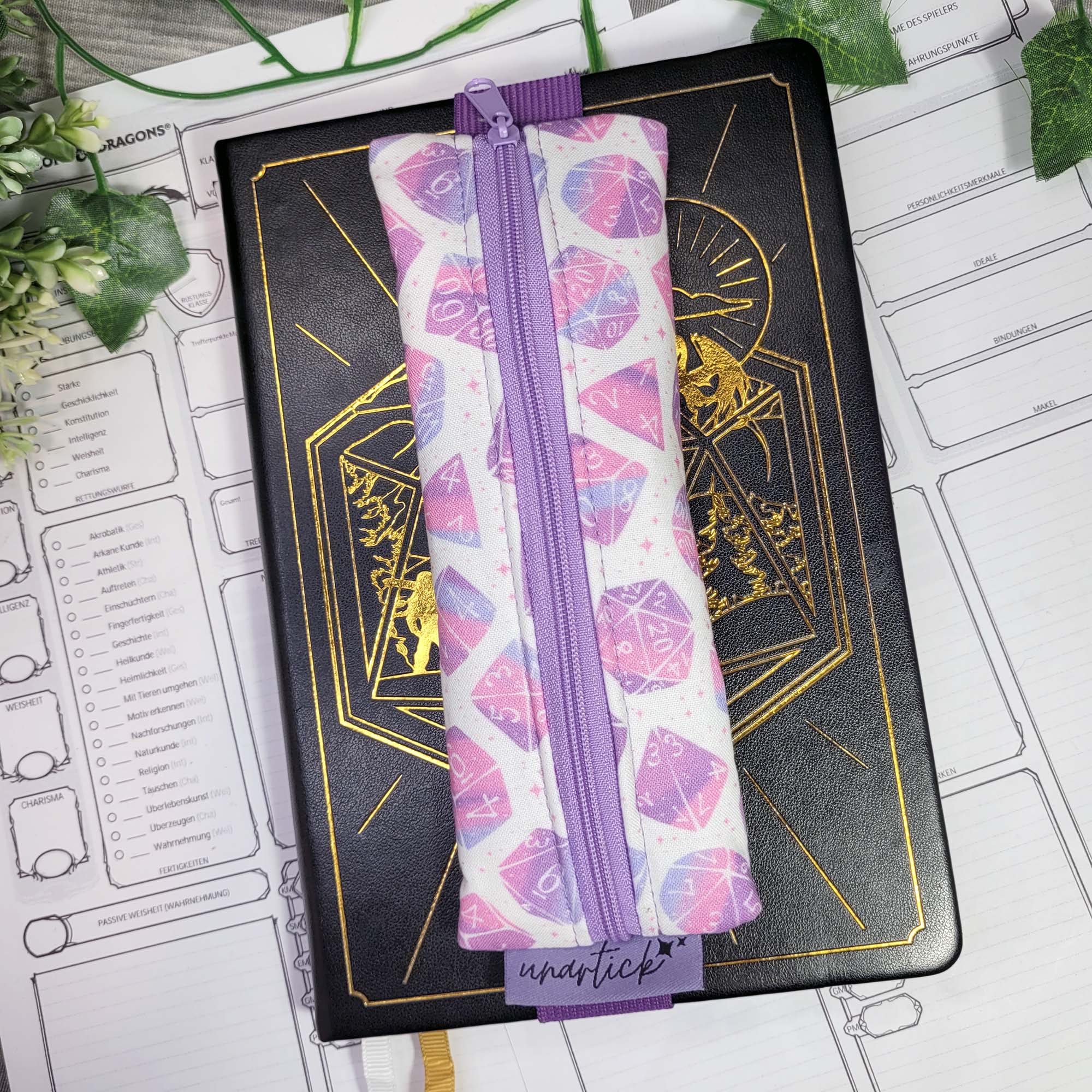 Mäppchen "Pastel Dice" mit Gummiband