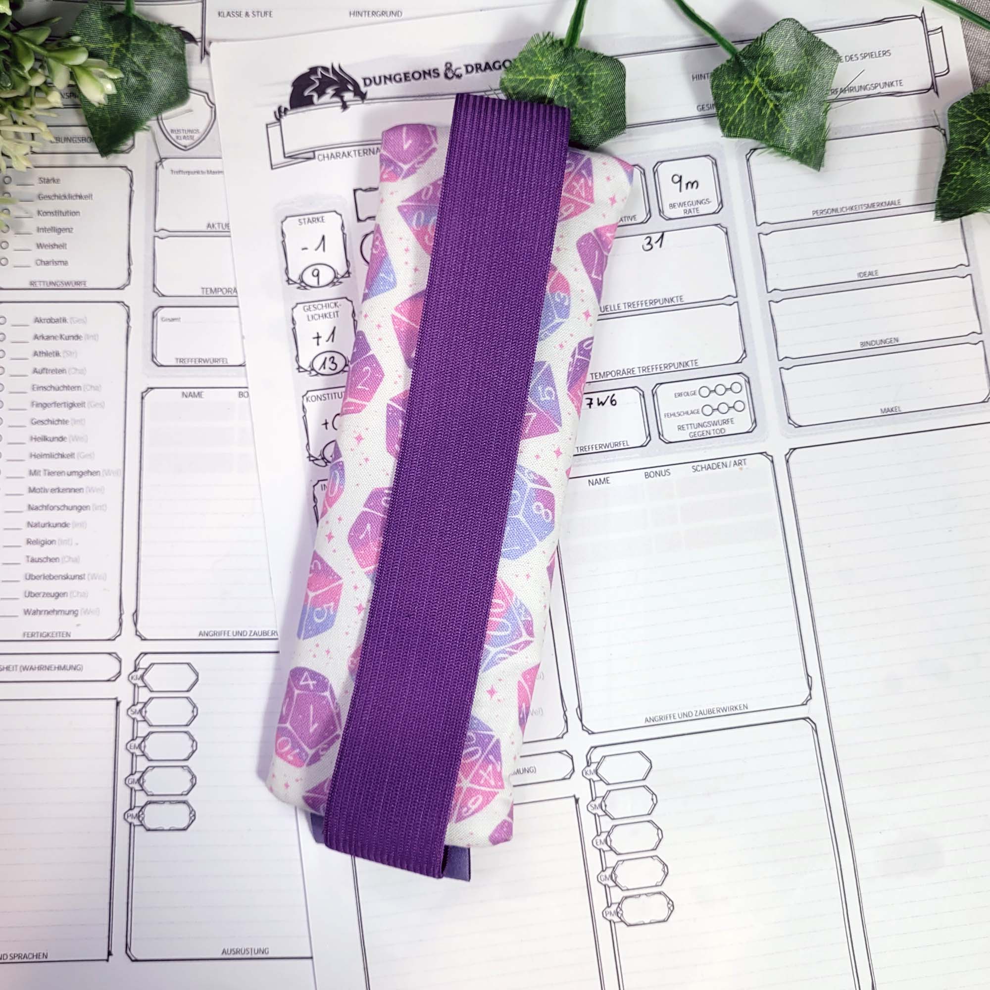 Mäppchen "Pastel Dice" mit Gummiband