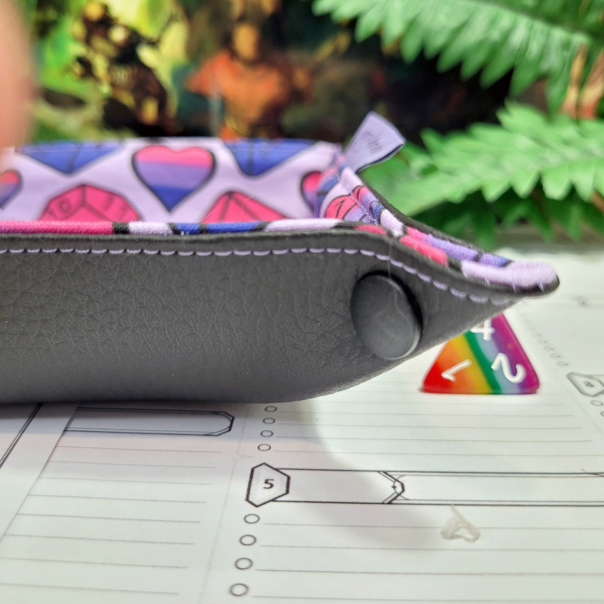 Bisexual Pride Dice faltbare Würfelunterlage S