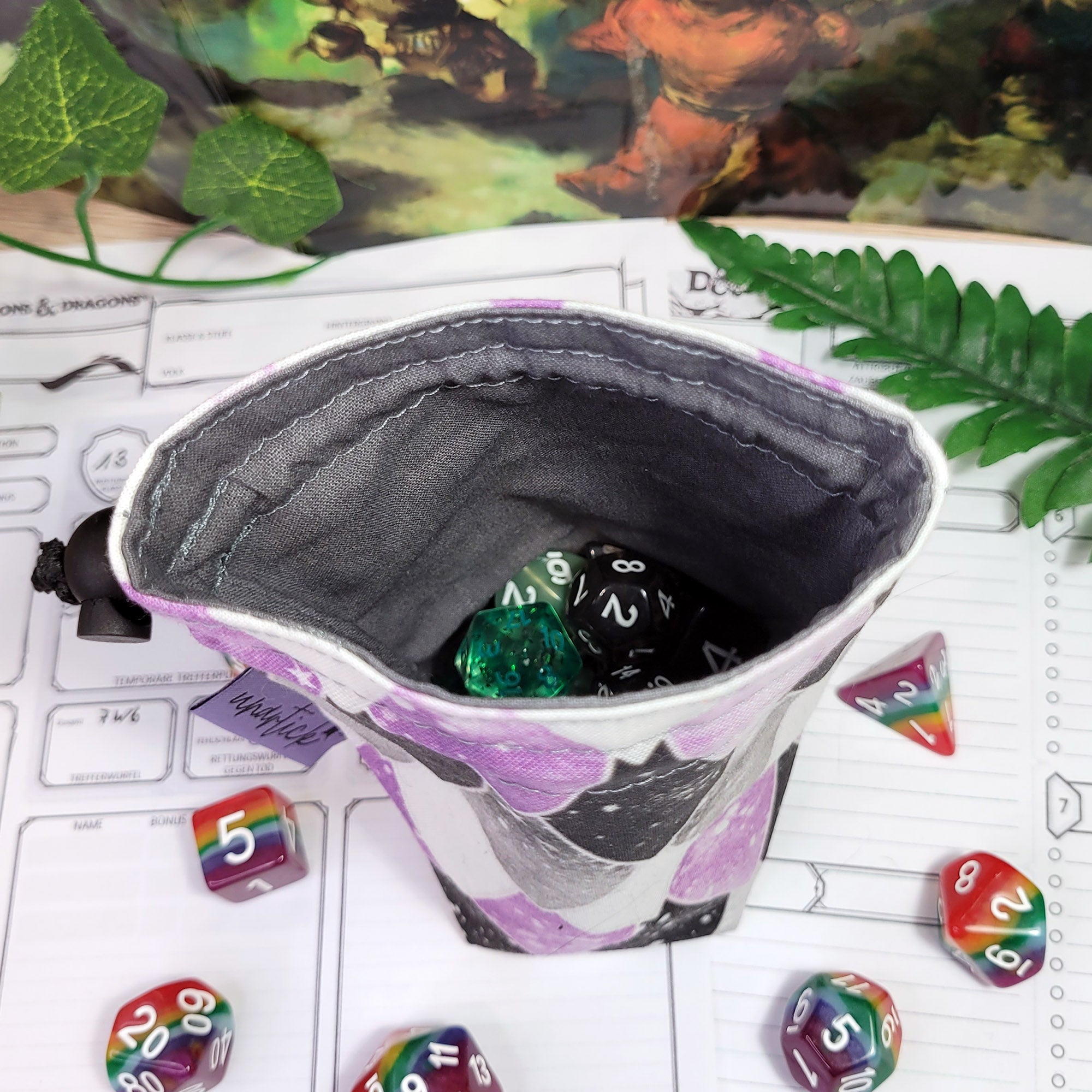 Asexual Pride Dragon Scales Würfelbeutel S