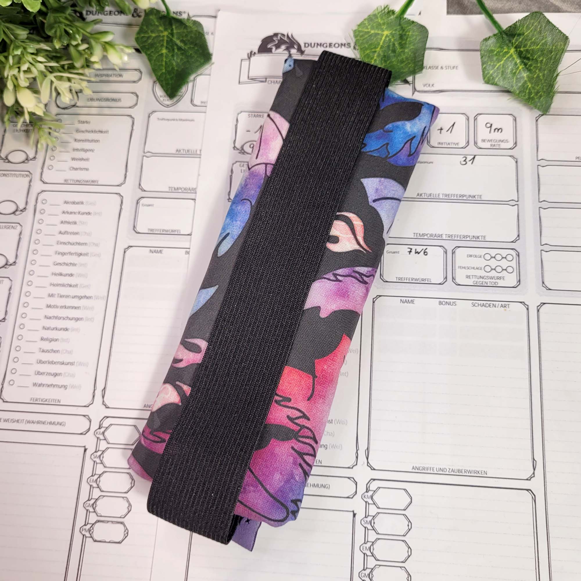 Mäppchen "Rainbow Dragons" mit Gummiband