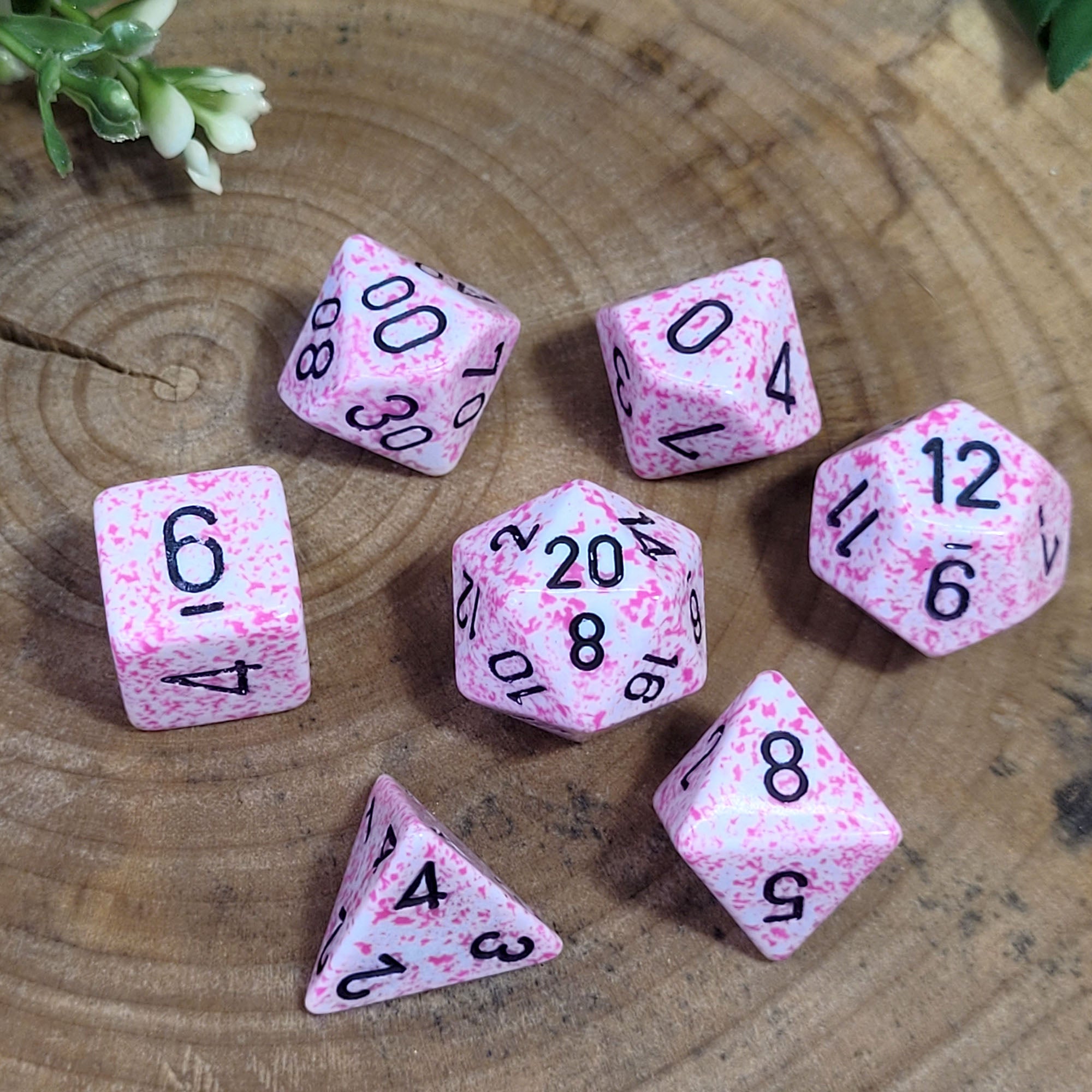 Speckled® Polyhedral Pink 7-Die Set