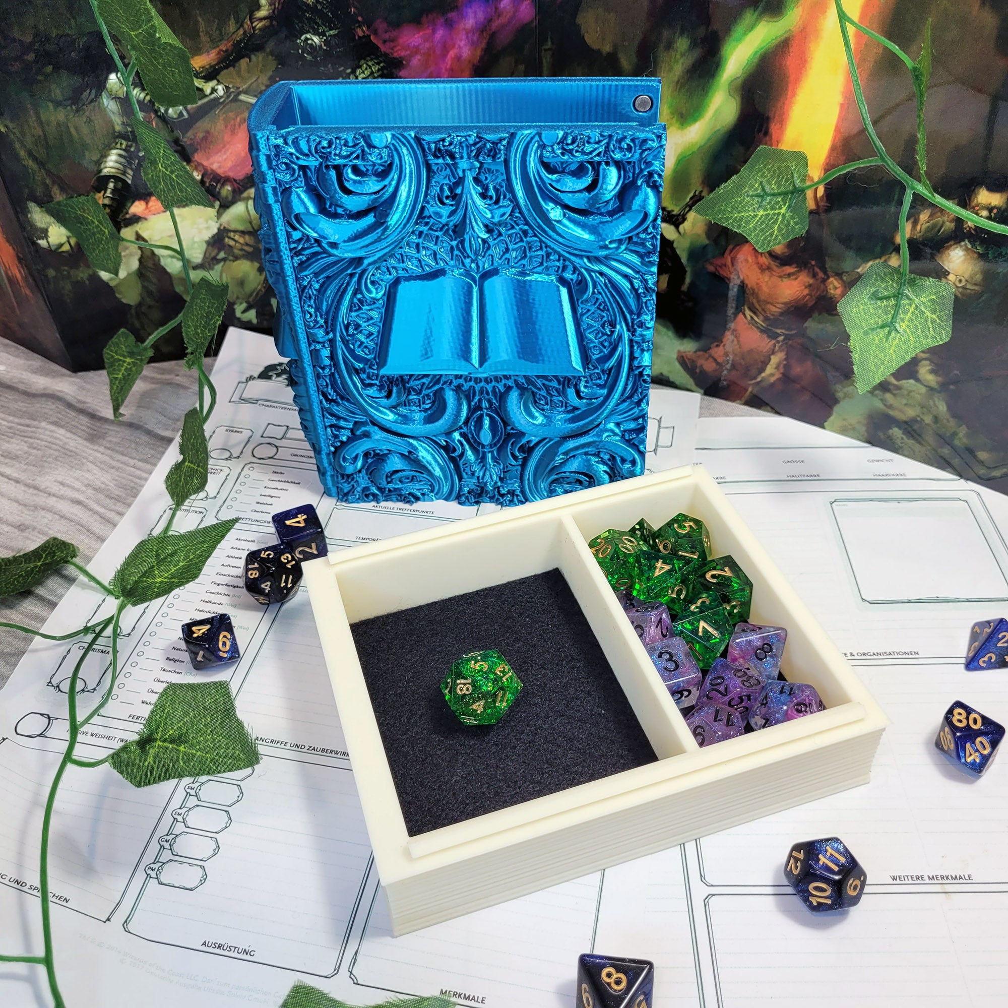 Dice Tome: Cyan Spellbook