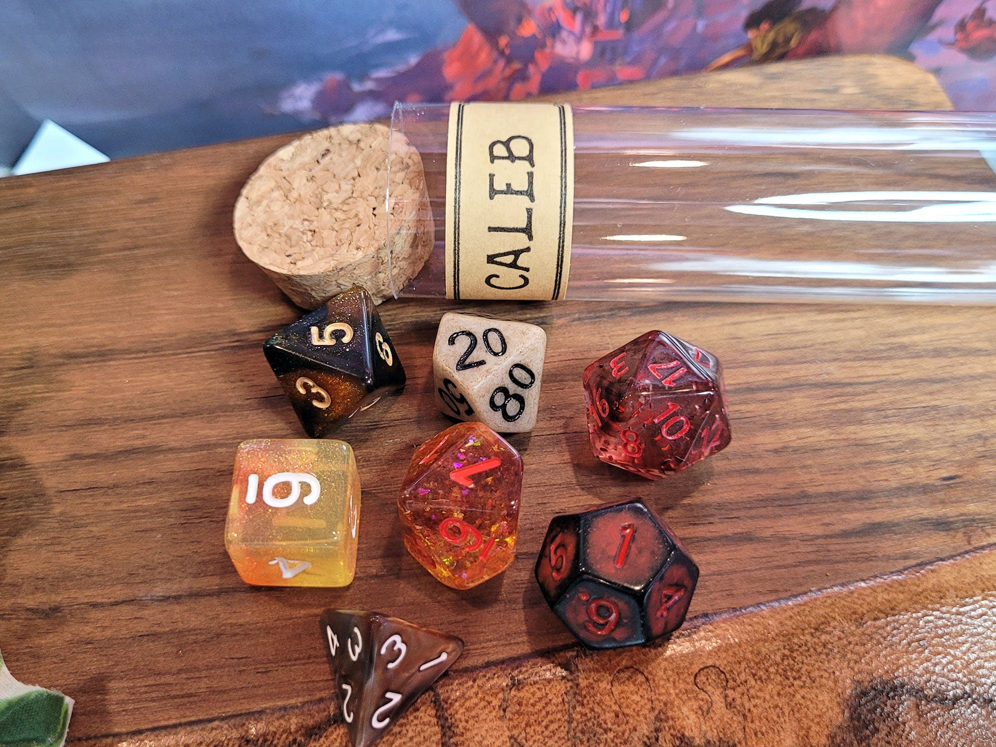 Caleb Widogast dice set