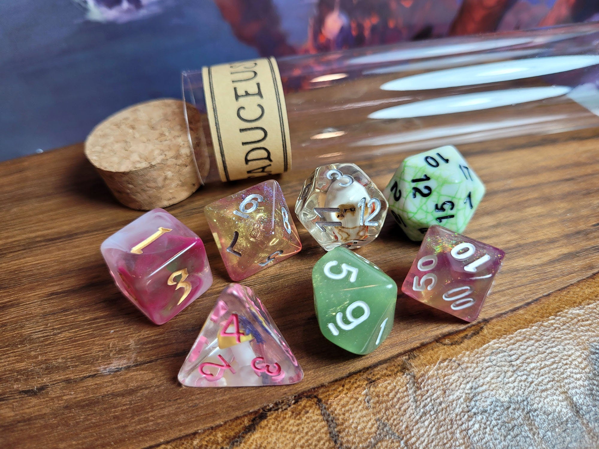Caduceus Clay Dice Set
