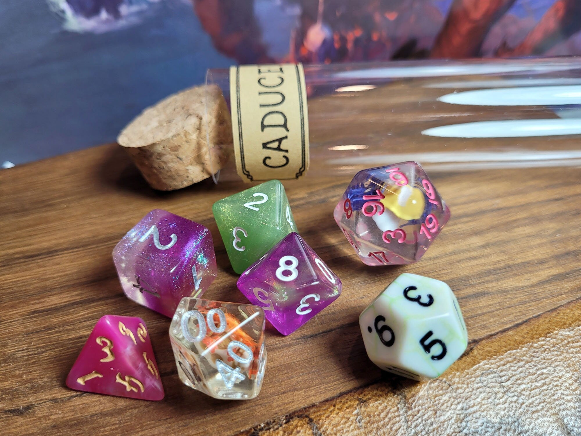Caduceus Clay Dice Set