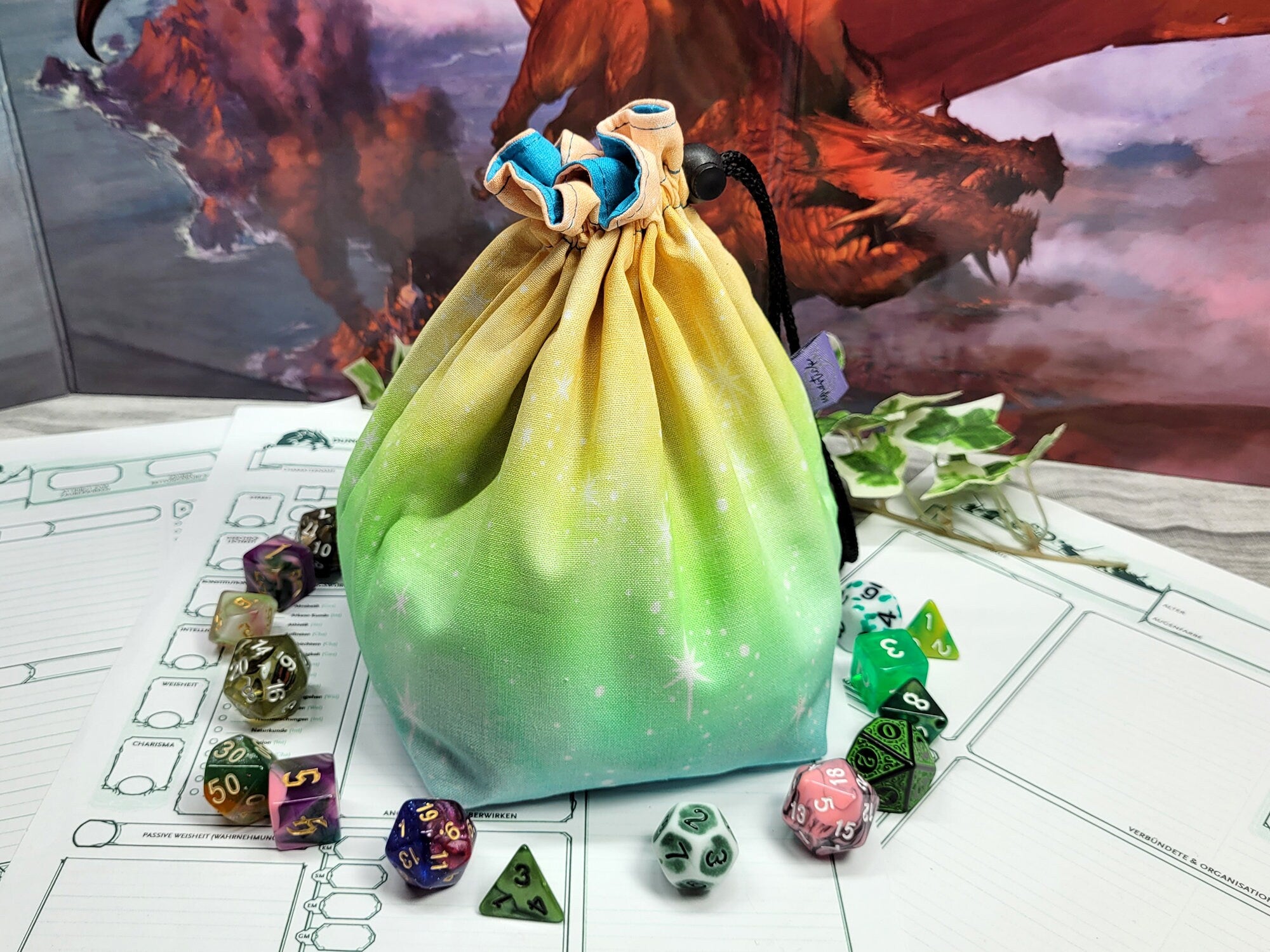 Rainbow Galaxy Dice Bag XXL with Dividers