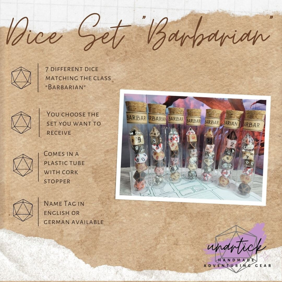 Barbarian dice set