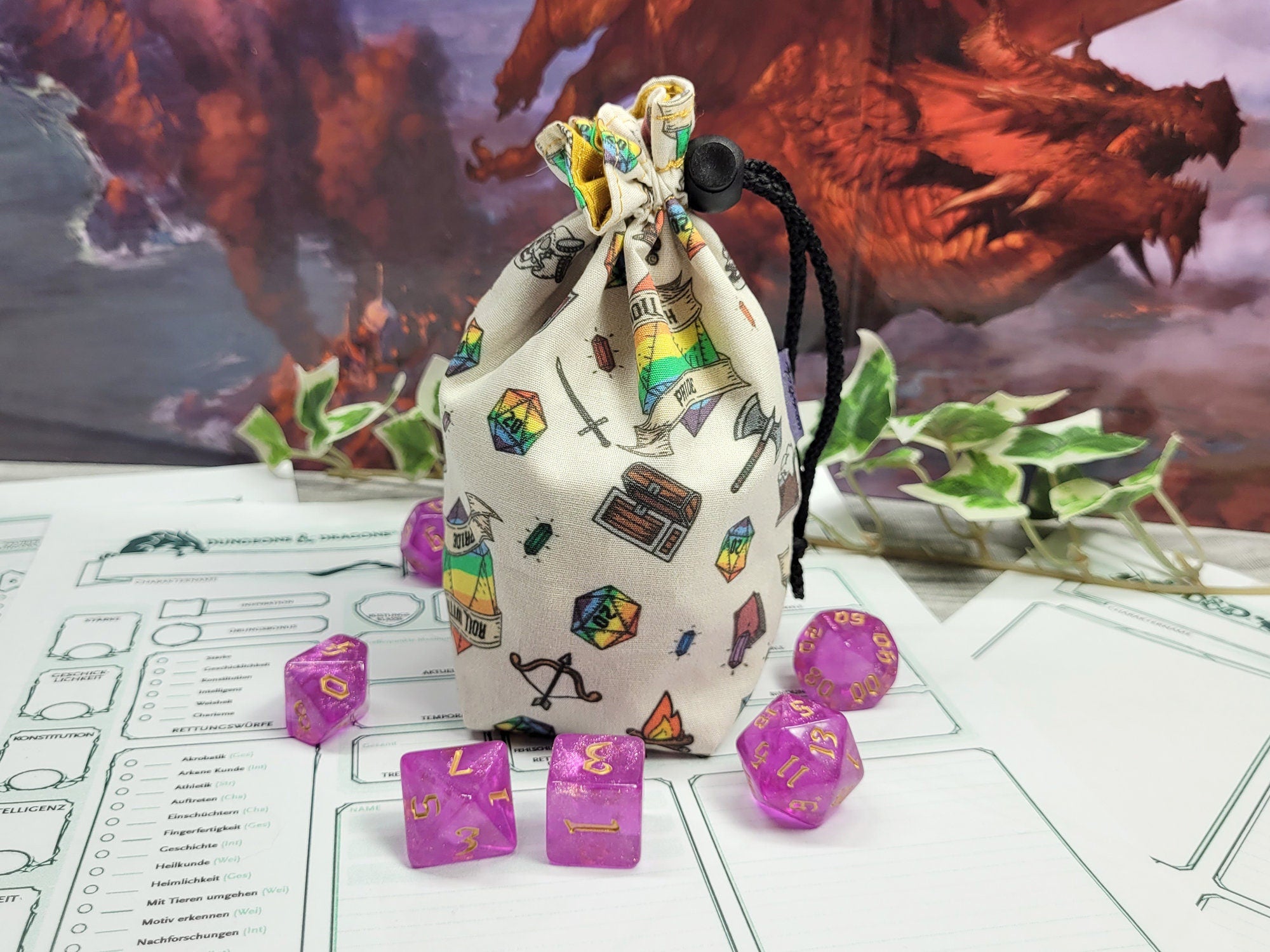 Roll with Pride Dice Bag S