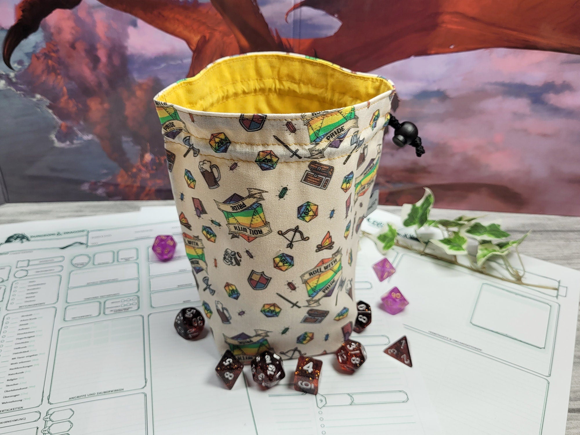 Roll with Pride Dice Bag fL