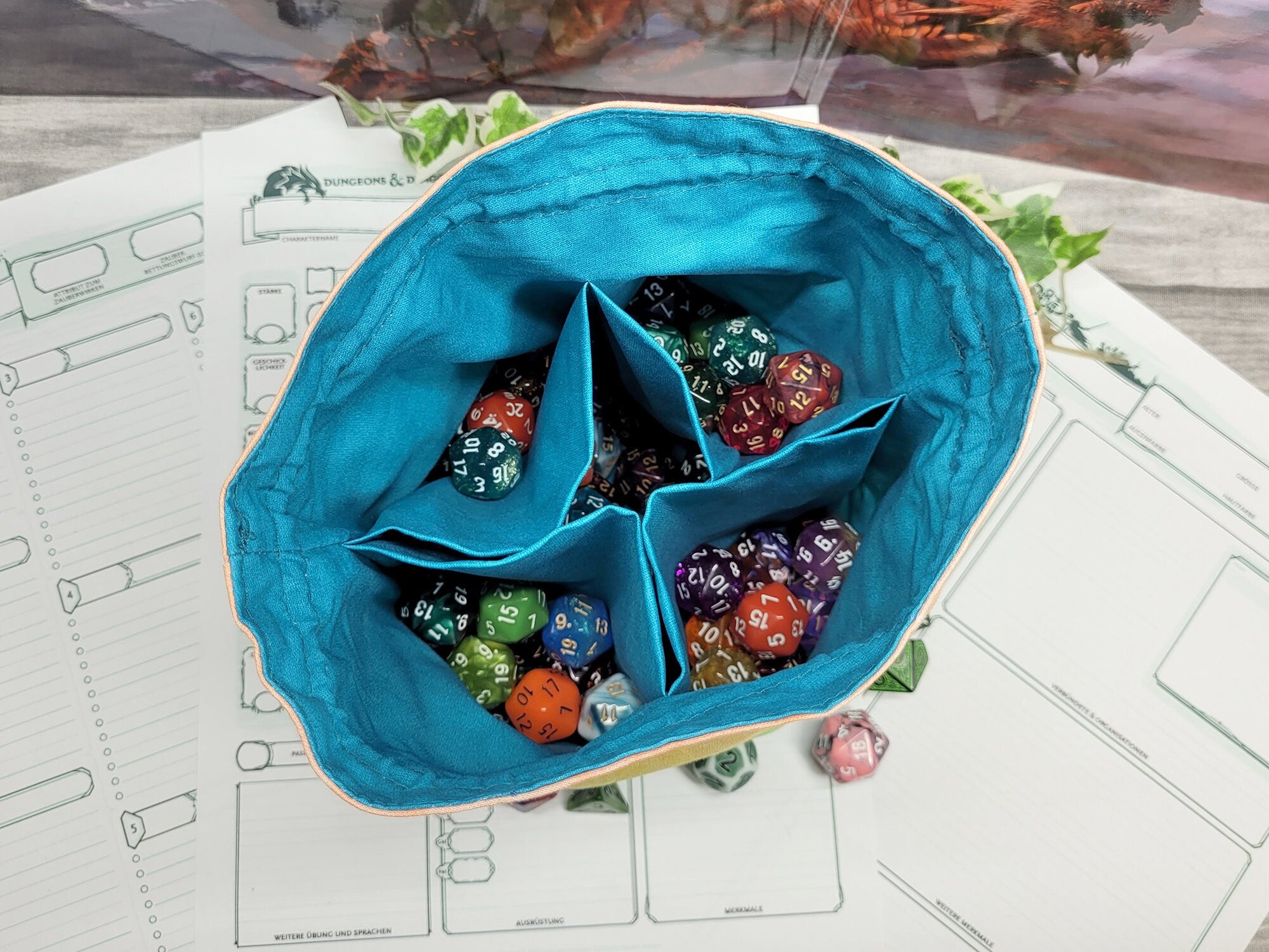 Rainbow Galaxy Dice Bag XXL with Dividers