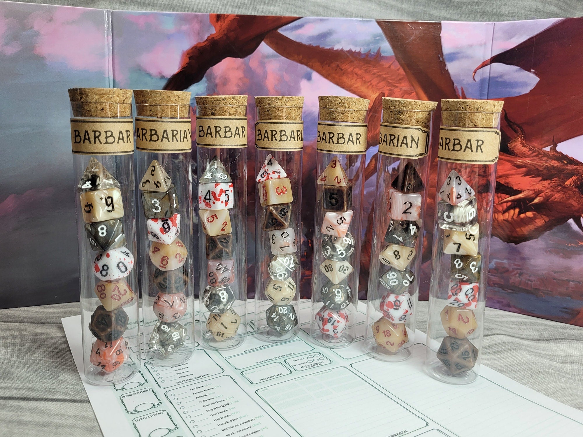 Barbarian dice set