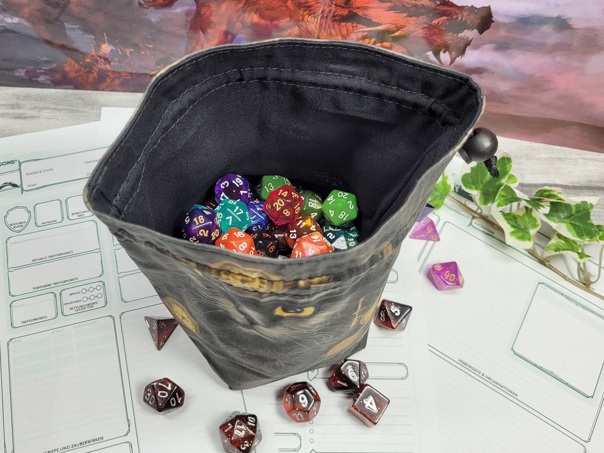 Steampunk Cat Dice Bag L