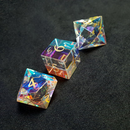 Rainbow Crystal Cube made of glass