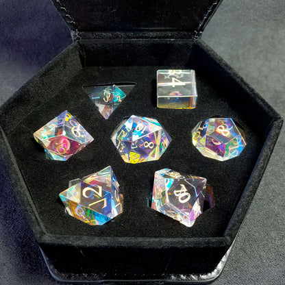 Rainbow Crystal Cube made of glass