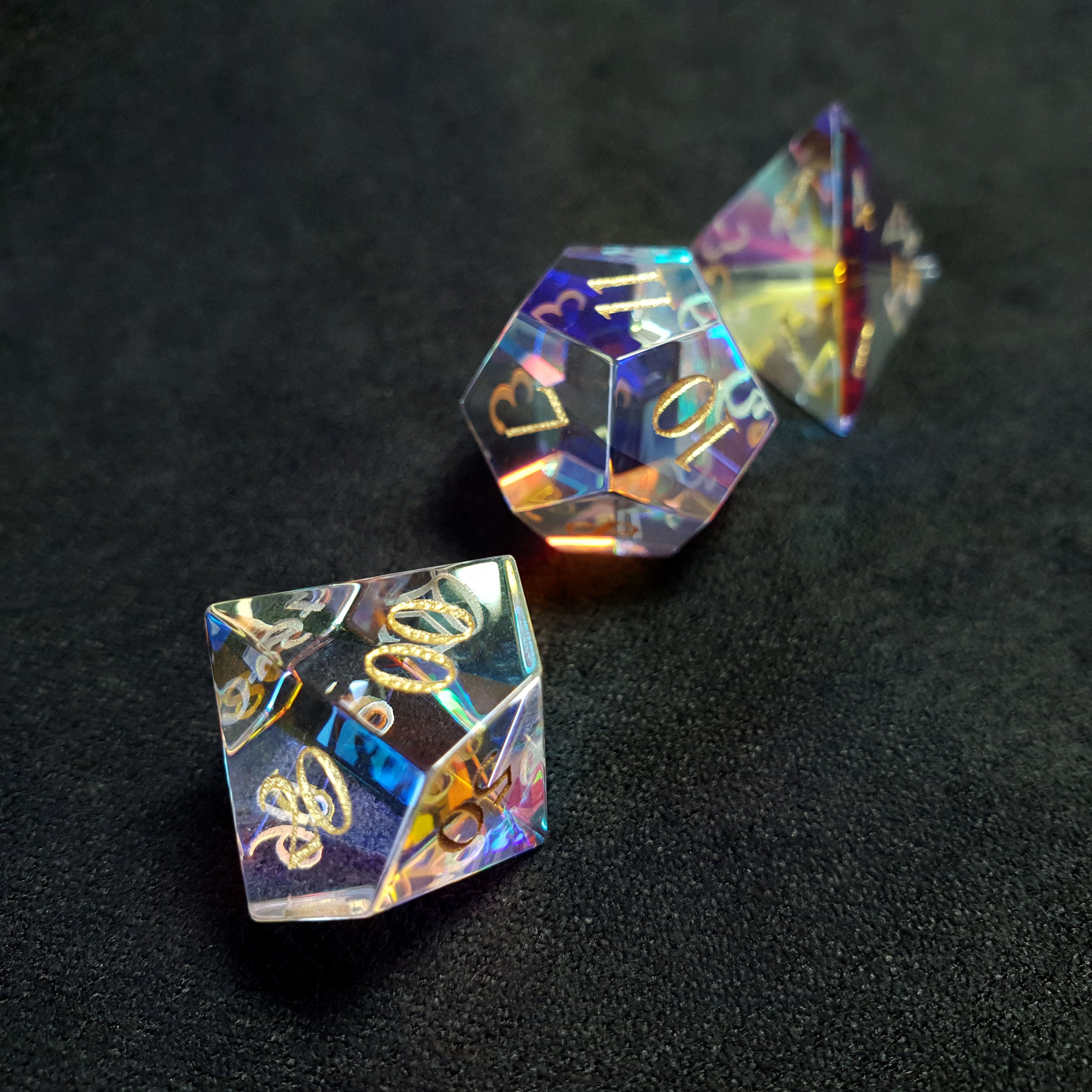 Rainbow Crystal Cube made of glass