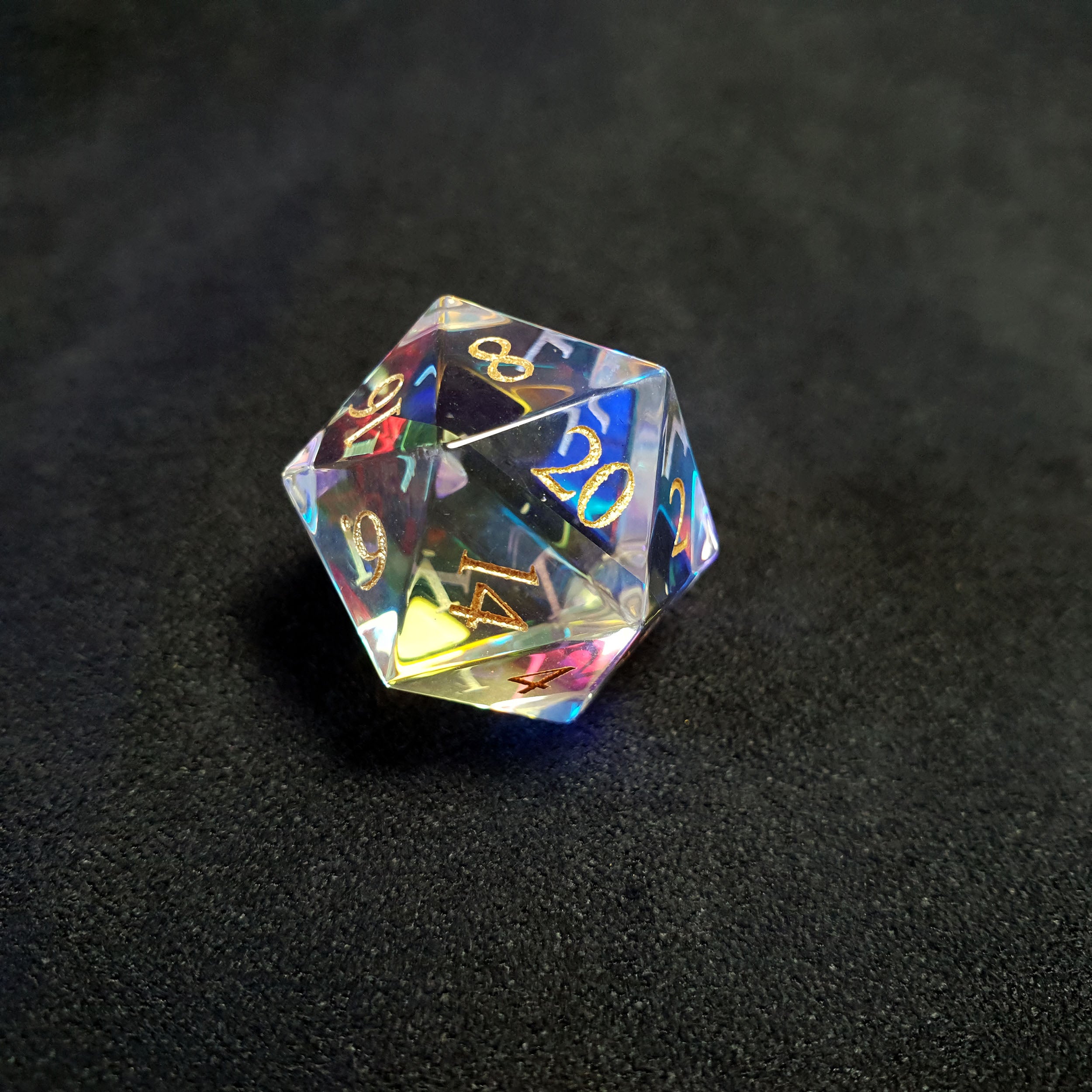 Rainbow Crystal Cube made of glass