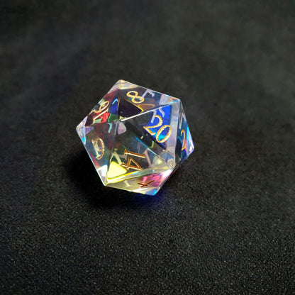 Rainbow Crystal Cube made of glass