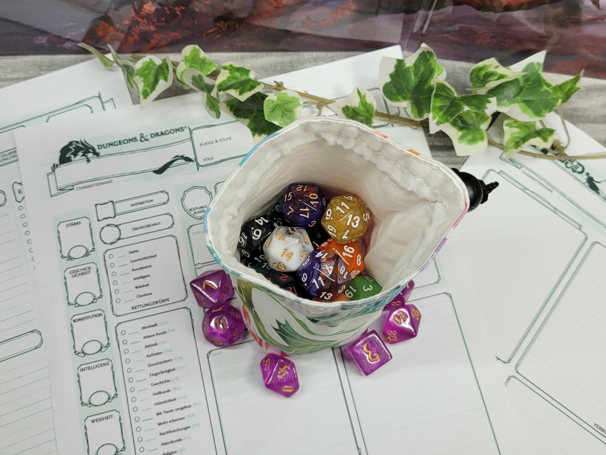 Adventuring Cats Dice Bag S