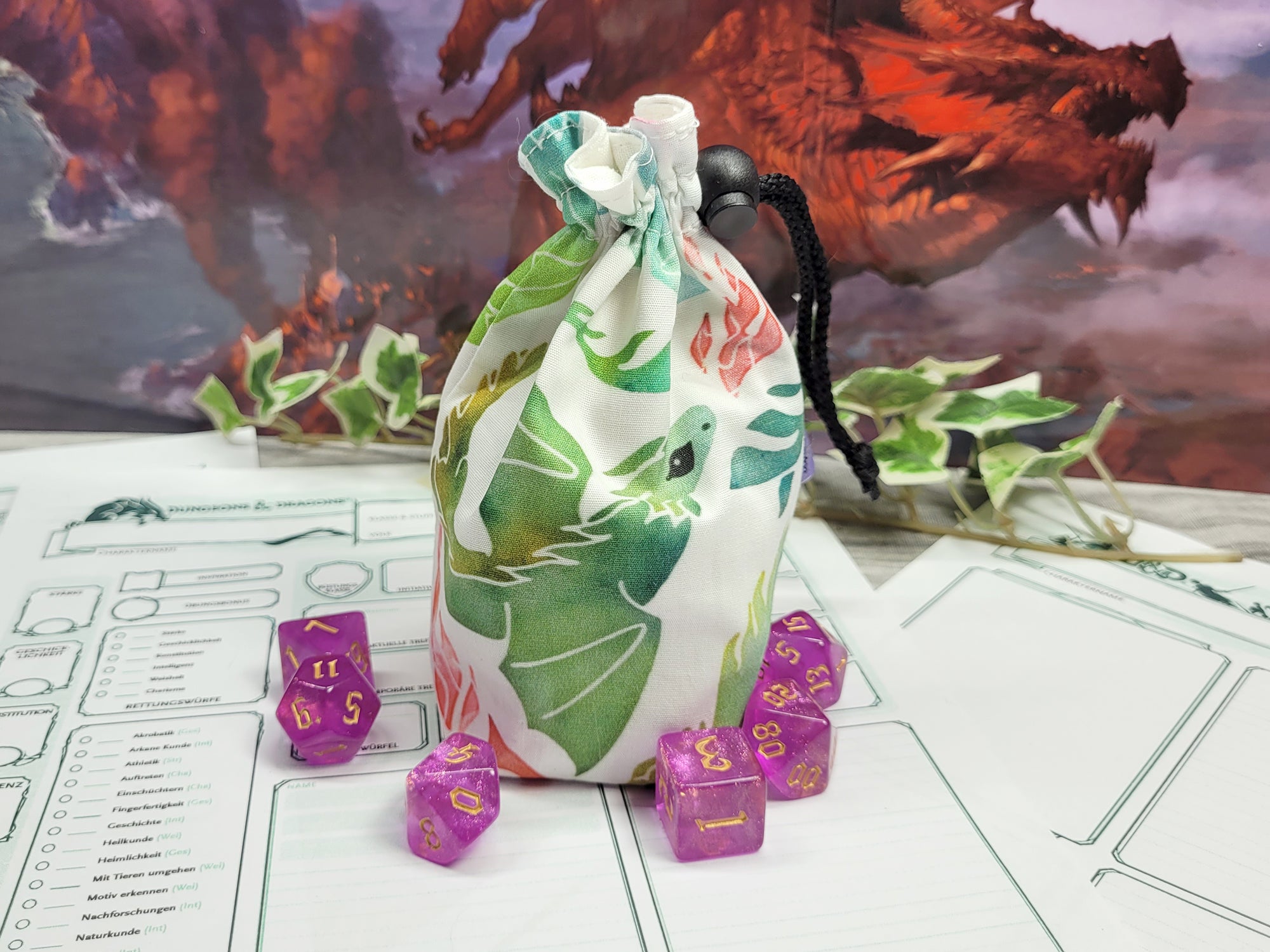 Adventuring Cats Dice Bag S