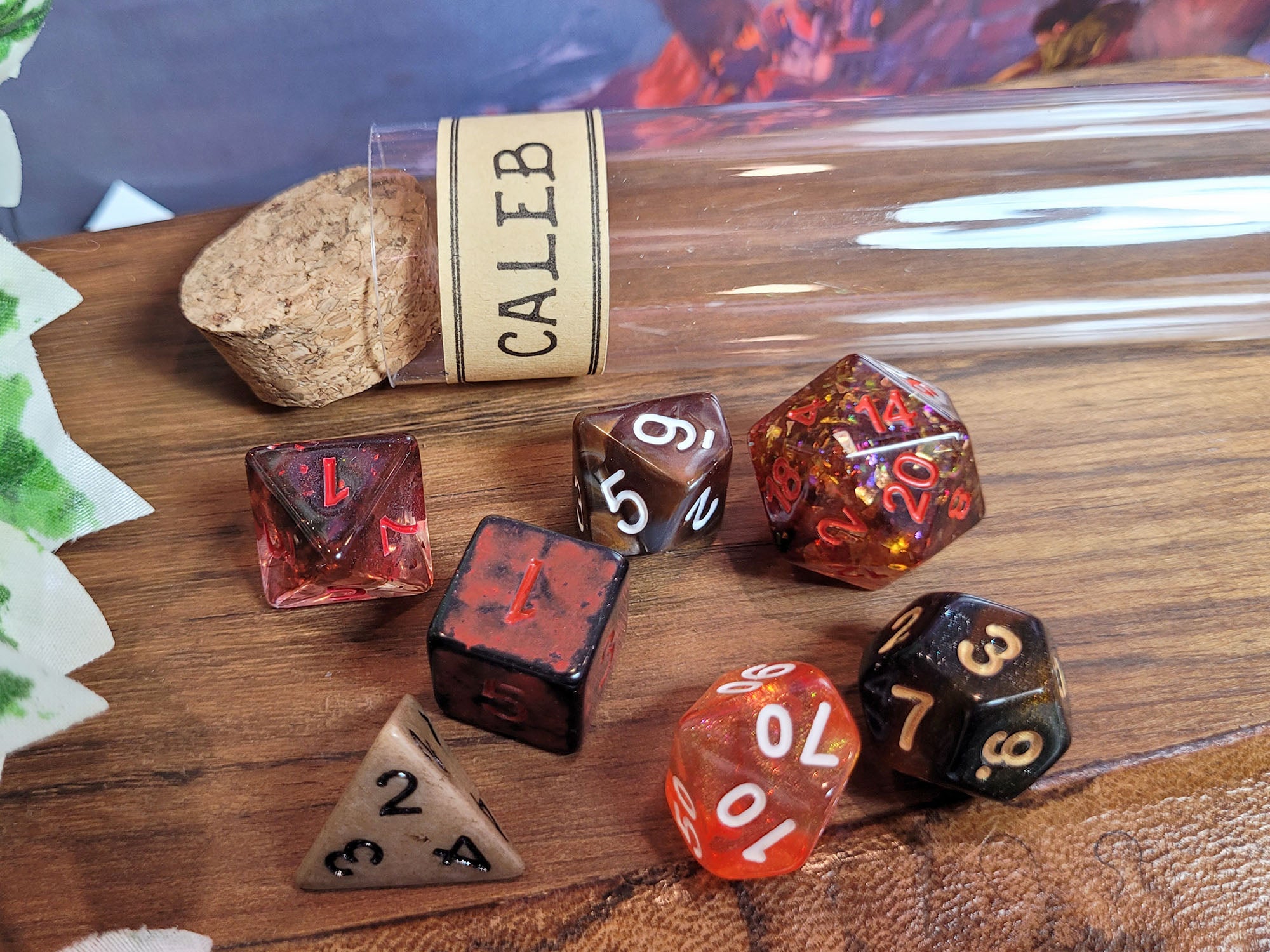 Caleb Widogast dice set