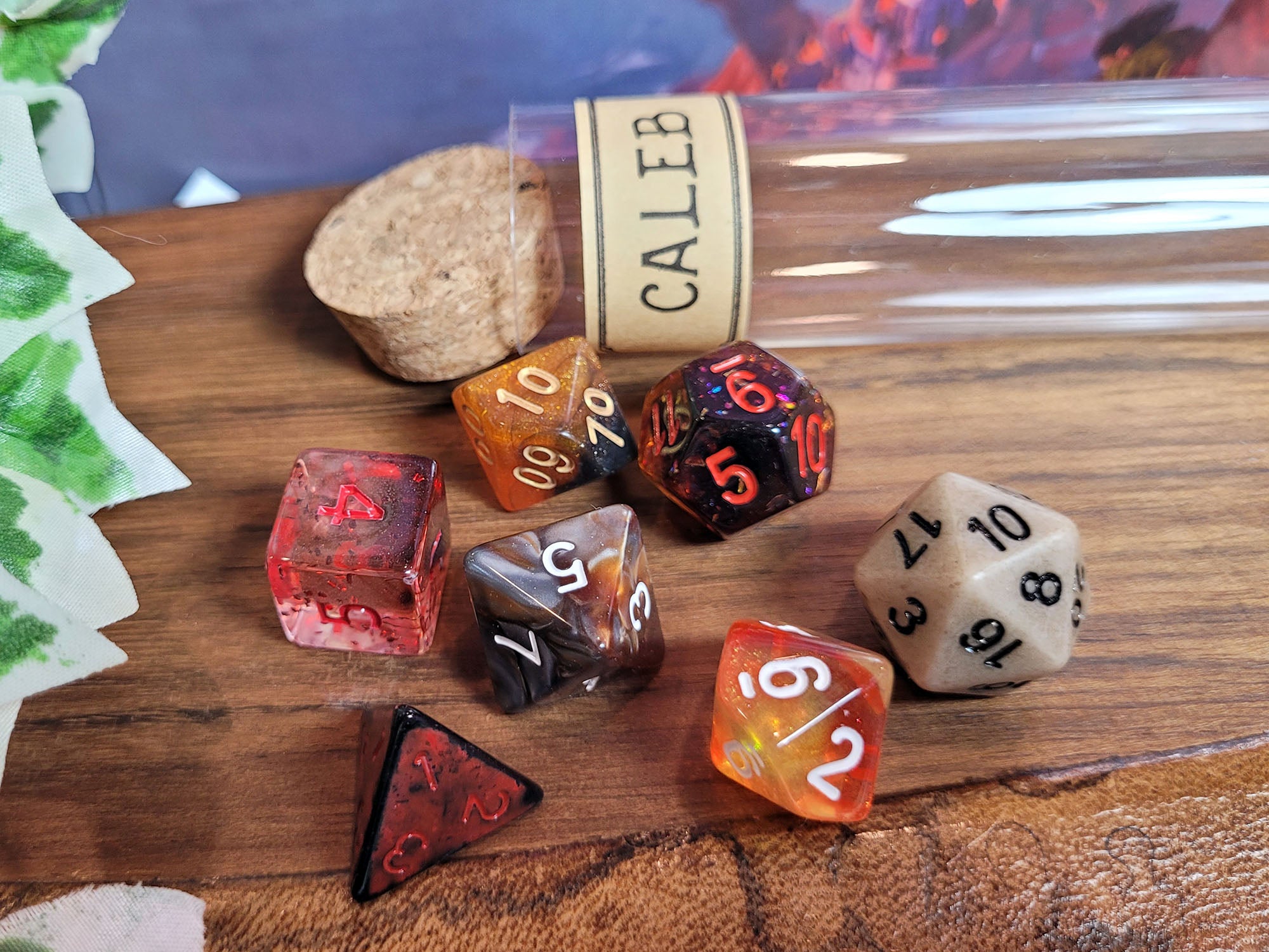 Caleb Widogast dice set