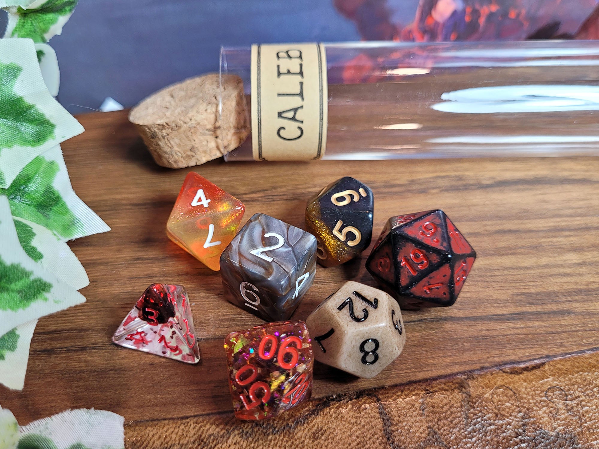 Caleb Widogast dice set