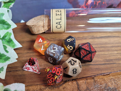 Caleb Widogast dice set
