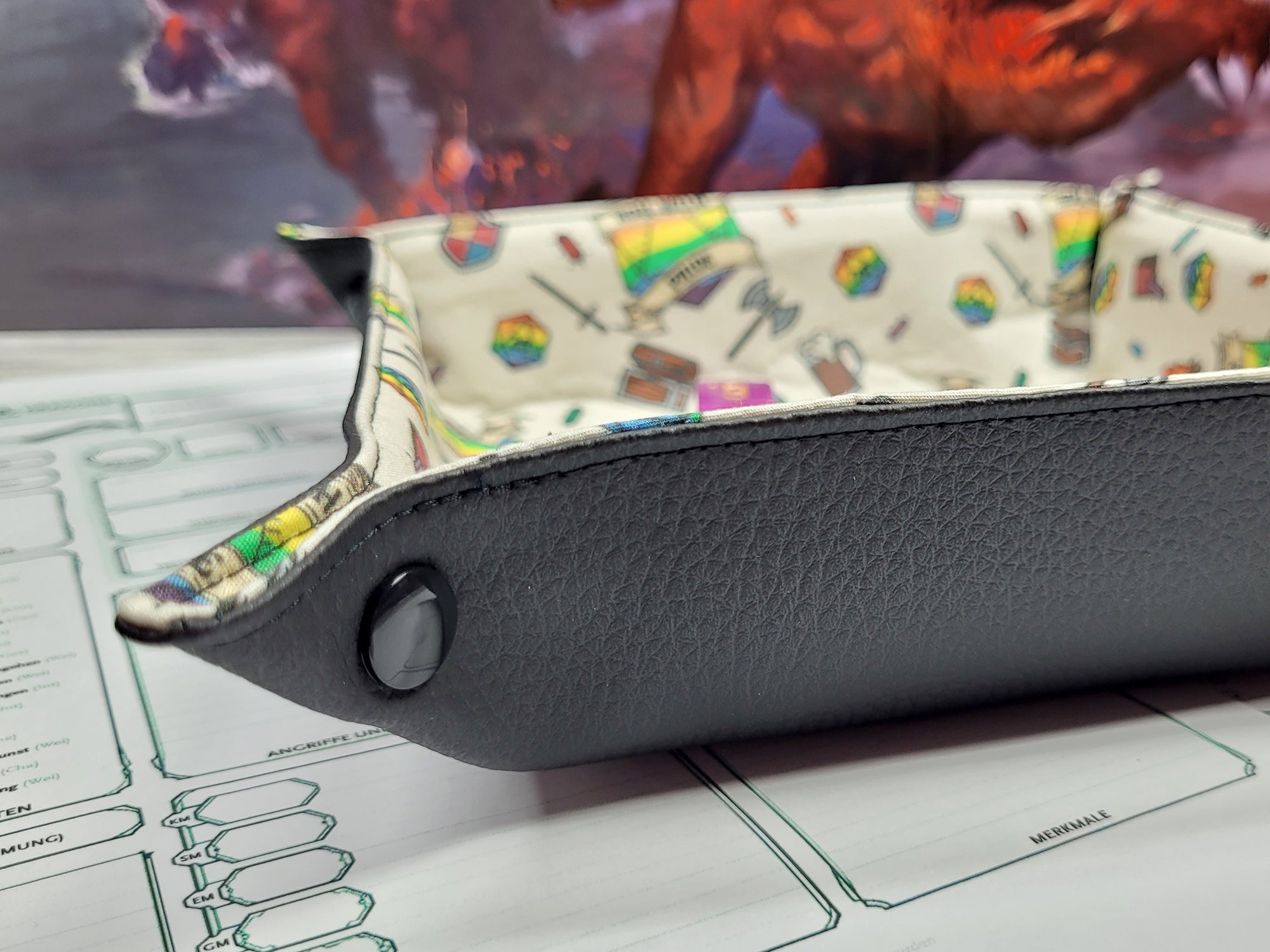 Roll with Pride foldable dice mat L