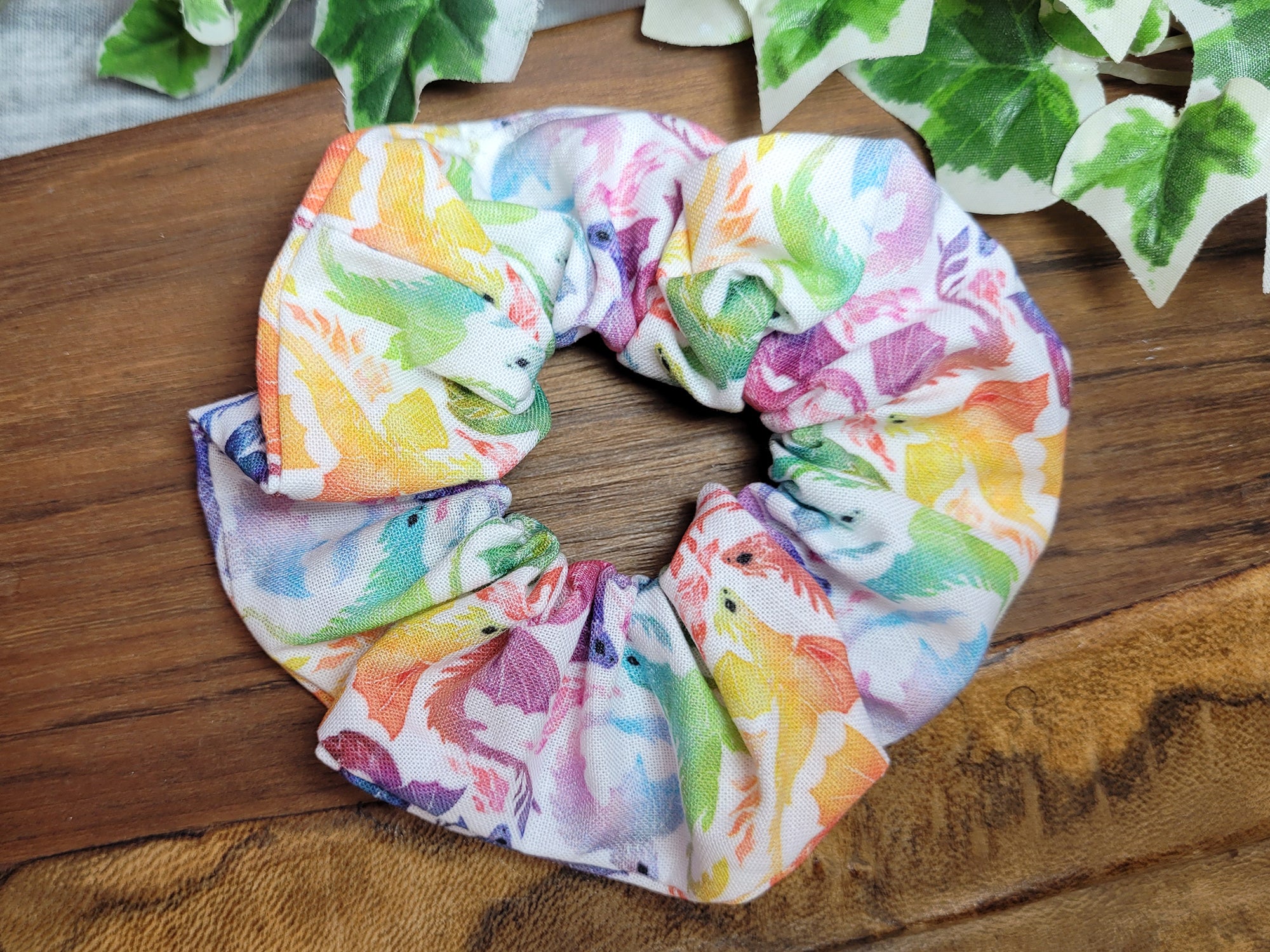 Rainbow Dragons Scrunchie