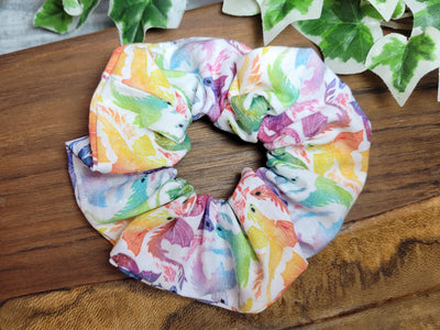 Rainbow Dragons Scrunchie