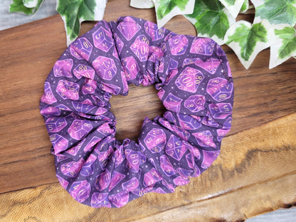 Purple Dice Scrunchie