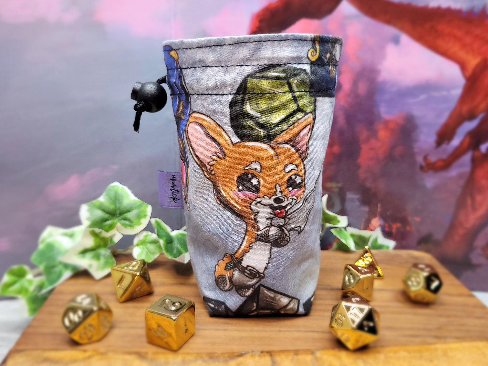 Adventuring Dogs Dice Bag S