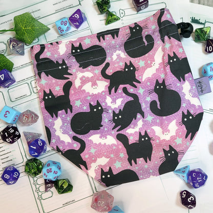 Bats and Cats Dice Bag L