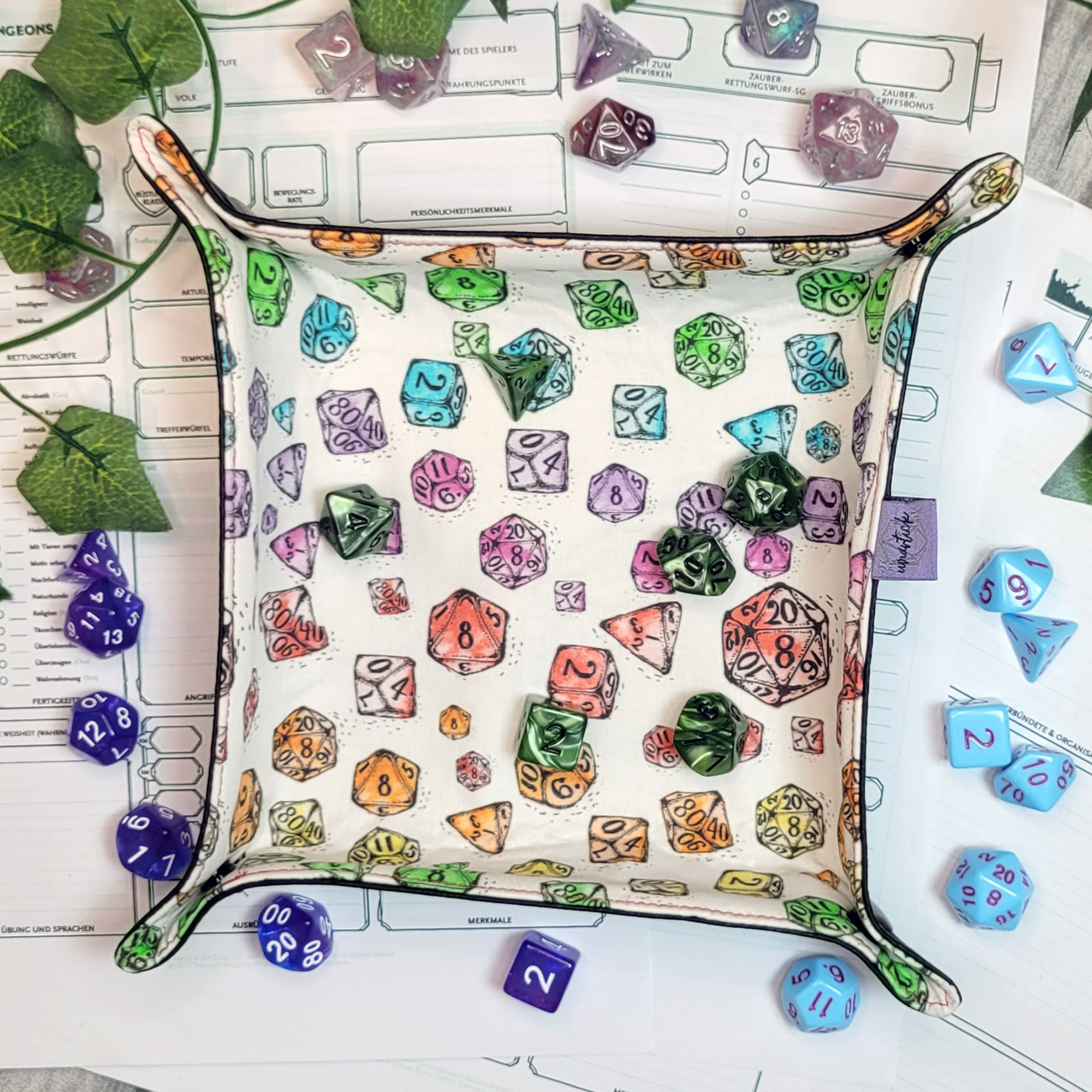Rainbow Dice foldable dice mat L