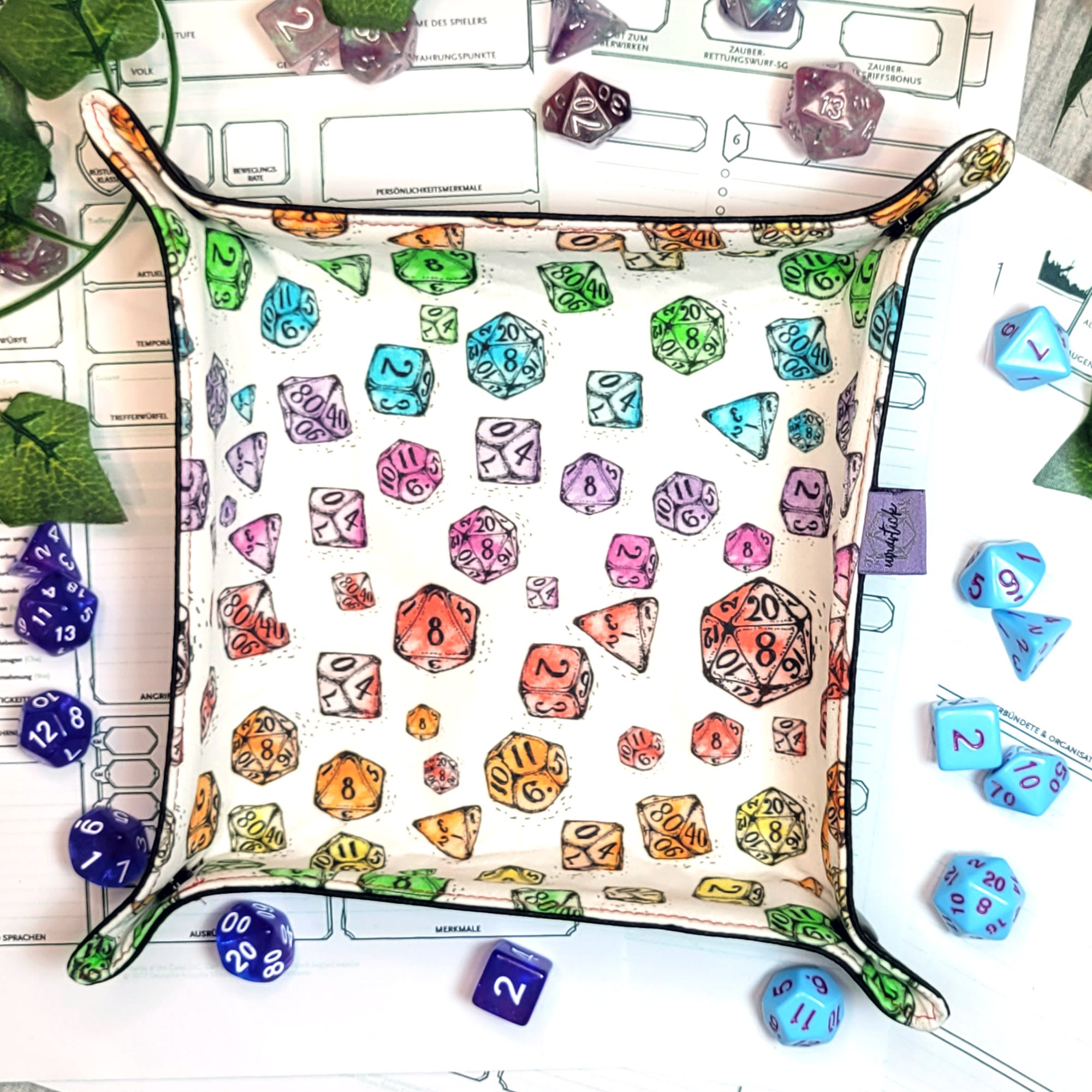 Rainbow Dice foldable dice mat L